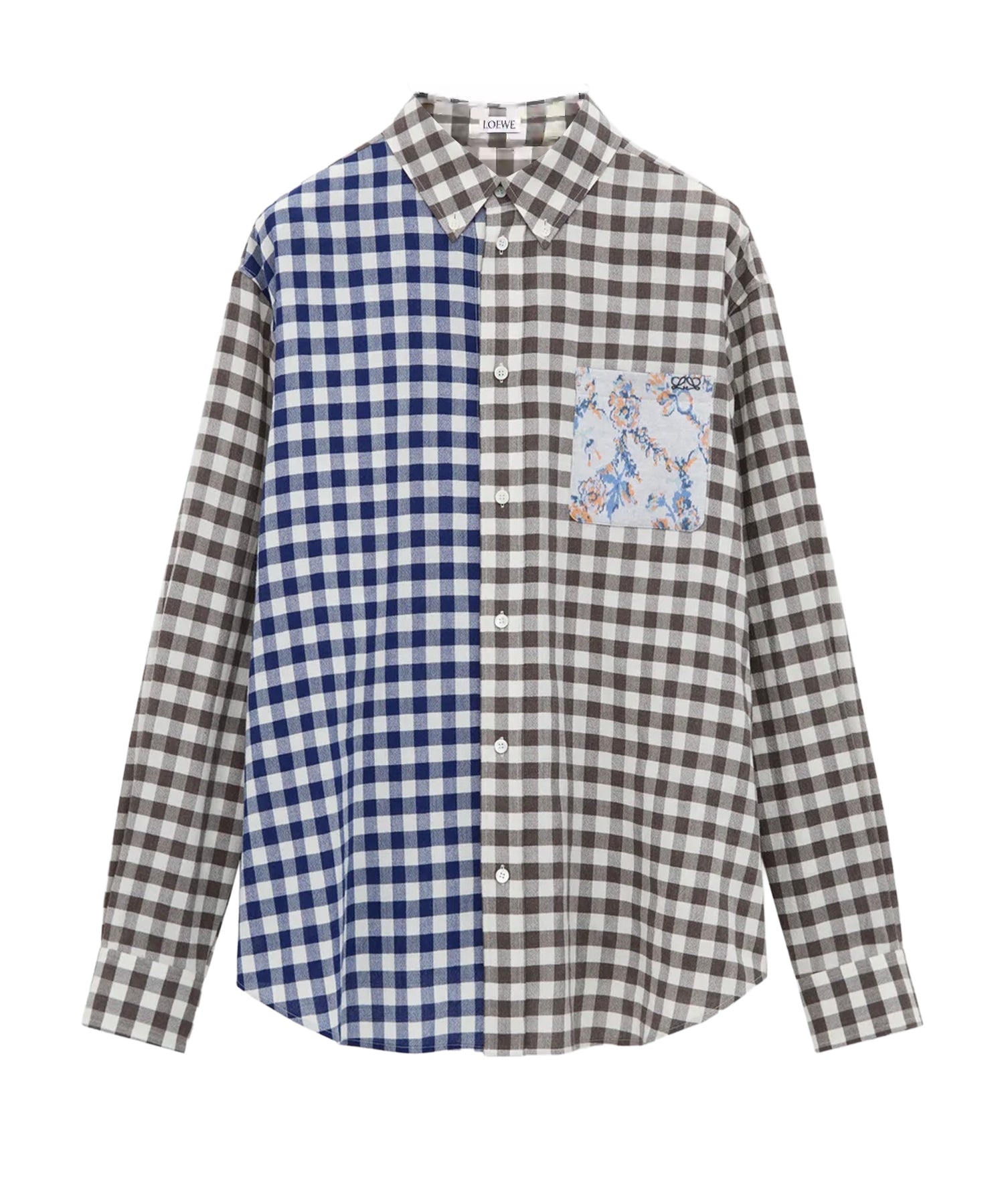 Camicia in flanella di lana e cotone H526Y05WJB 9990 LOEWE 