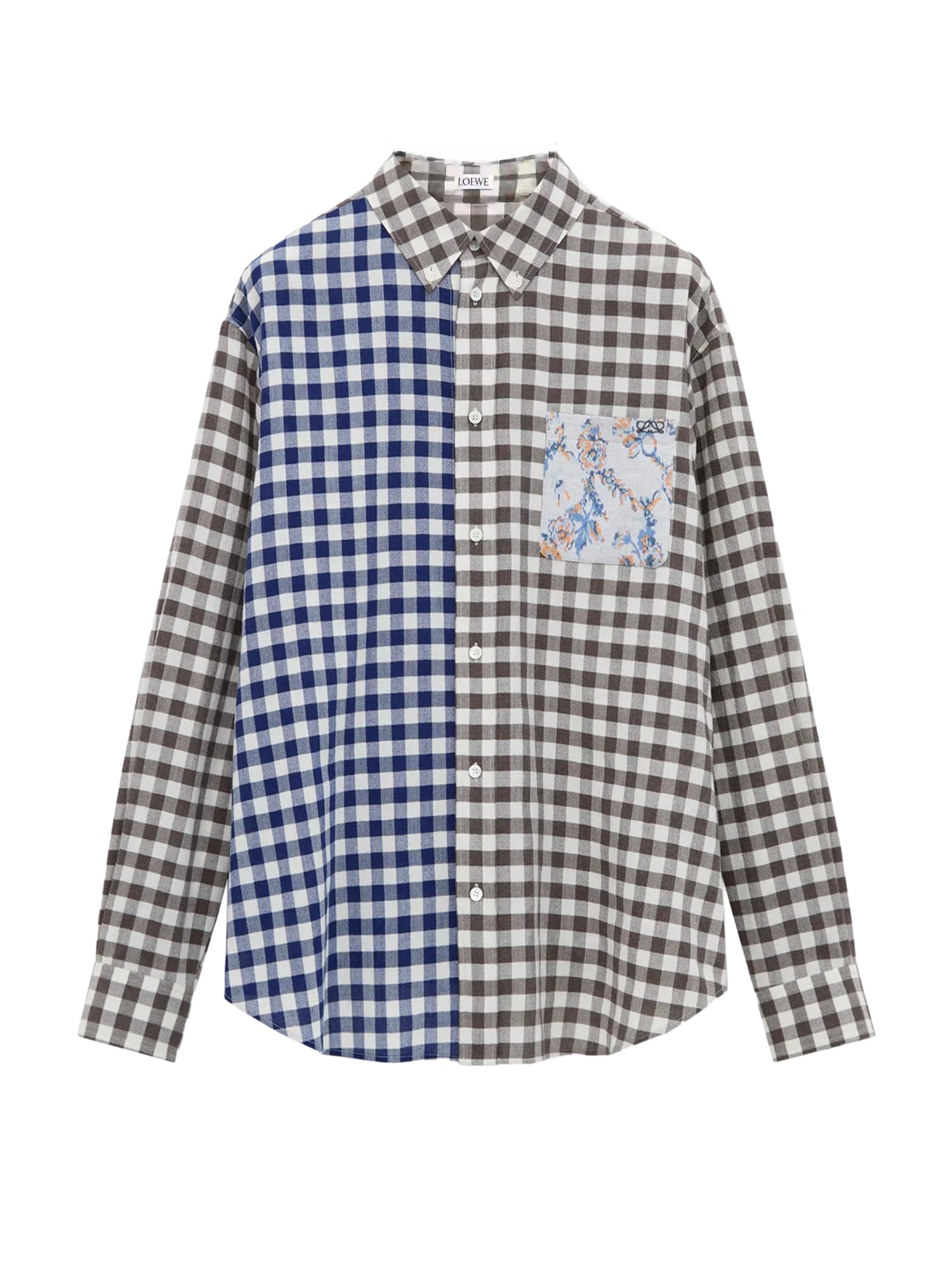 Camicia in flanella di lana e cotone H526Y05WJB 9990 LOEWE 