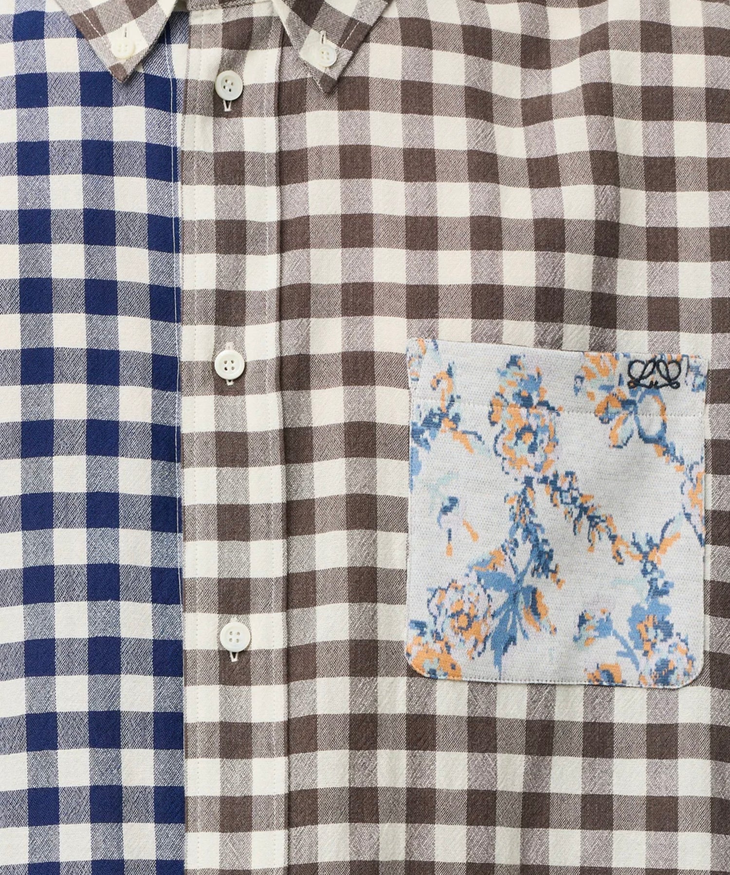 Camicia in flanella di lana e cotone H526Y05WJB 9990 LOEWE 