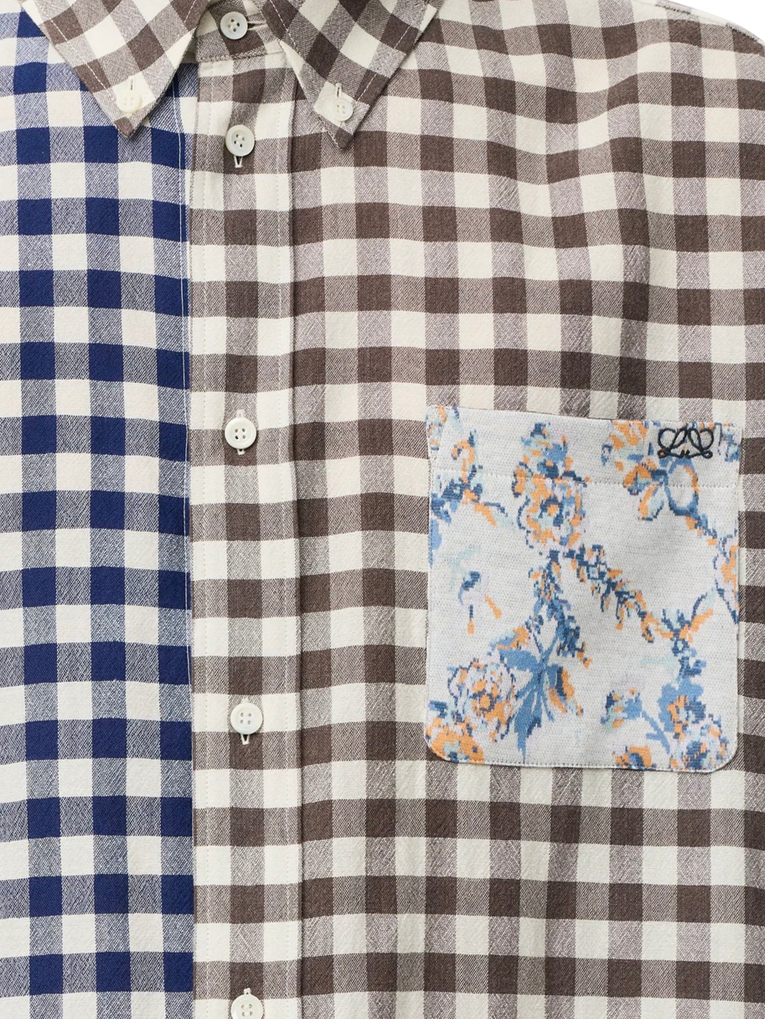 Camicia in flanella di lana e cotone H526Y05WJB 9990 LOEWE 