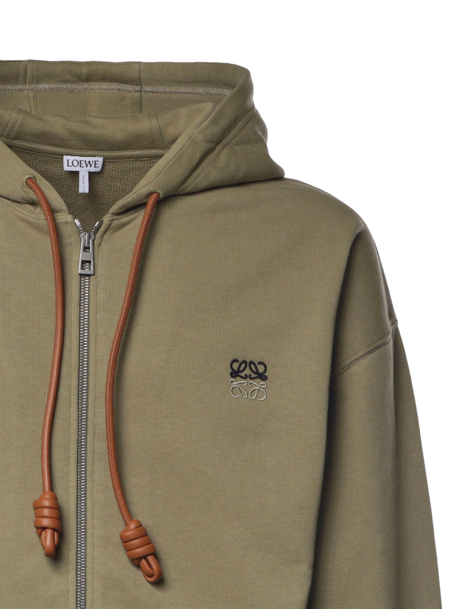 Felpa con cappuccio e zip in cotone H526Y25X87 4160 LOEWE 