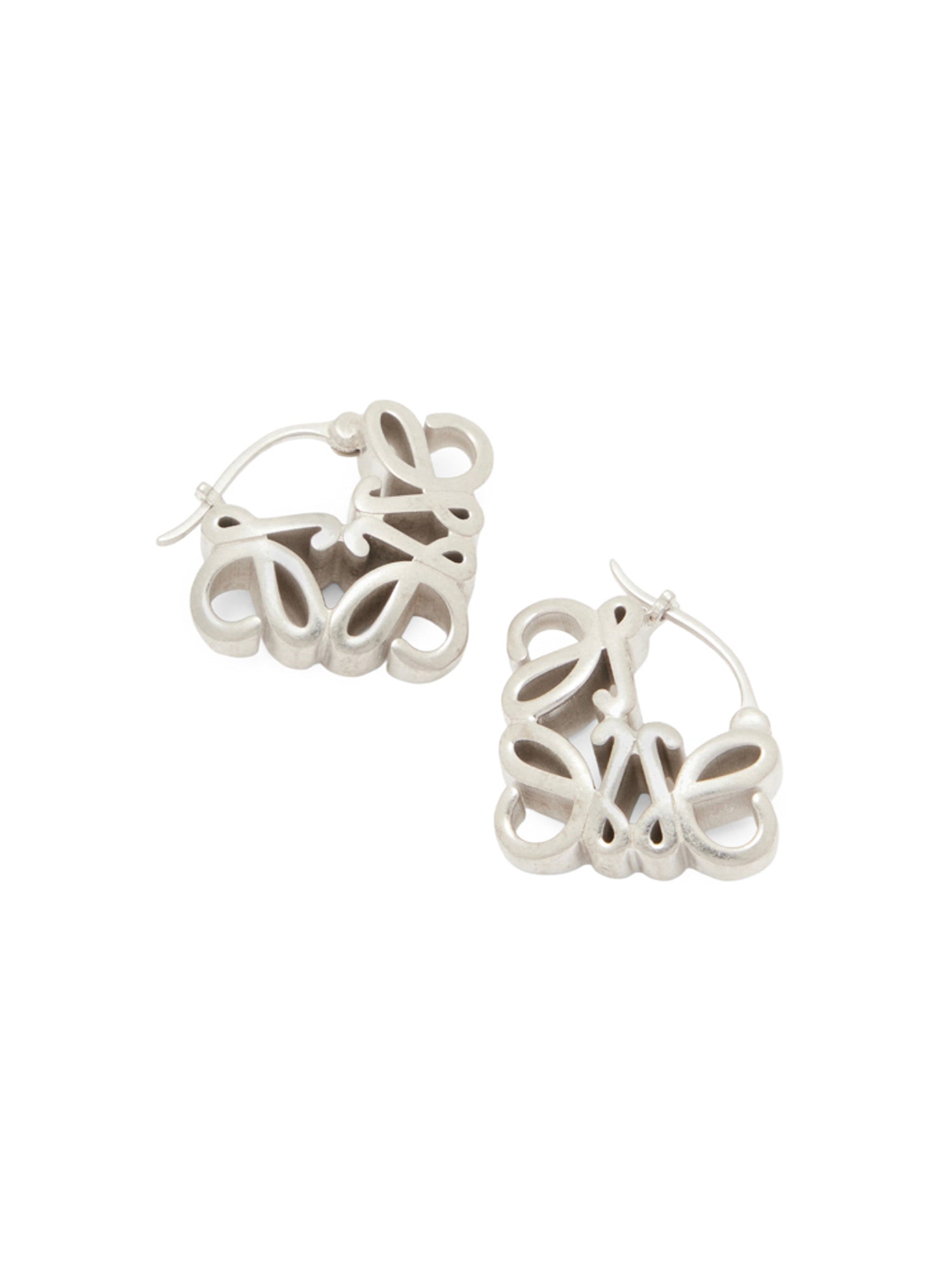 Orecchini a cerchio Anagram Bombé in argento sterling J821239X48 1160 LOEWE 