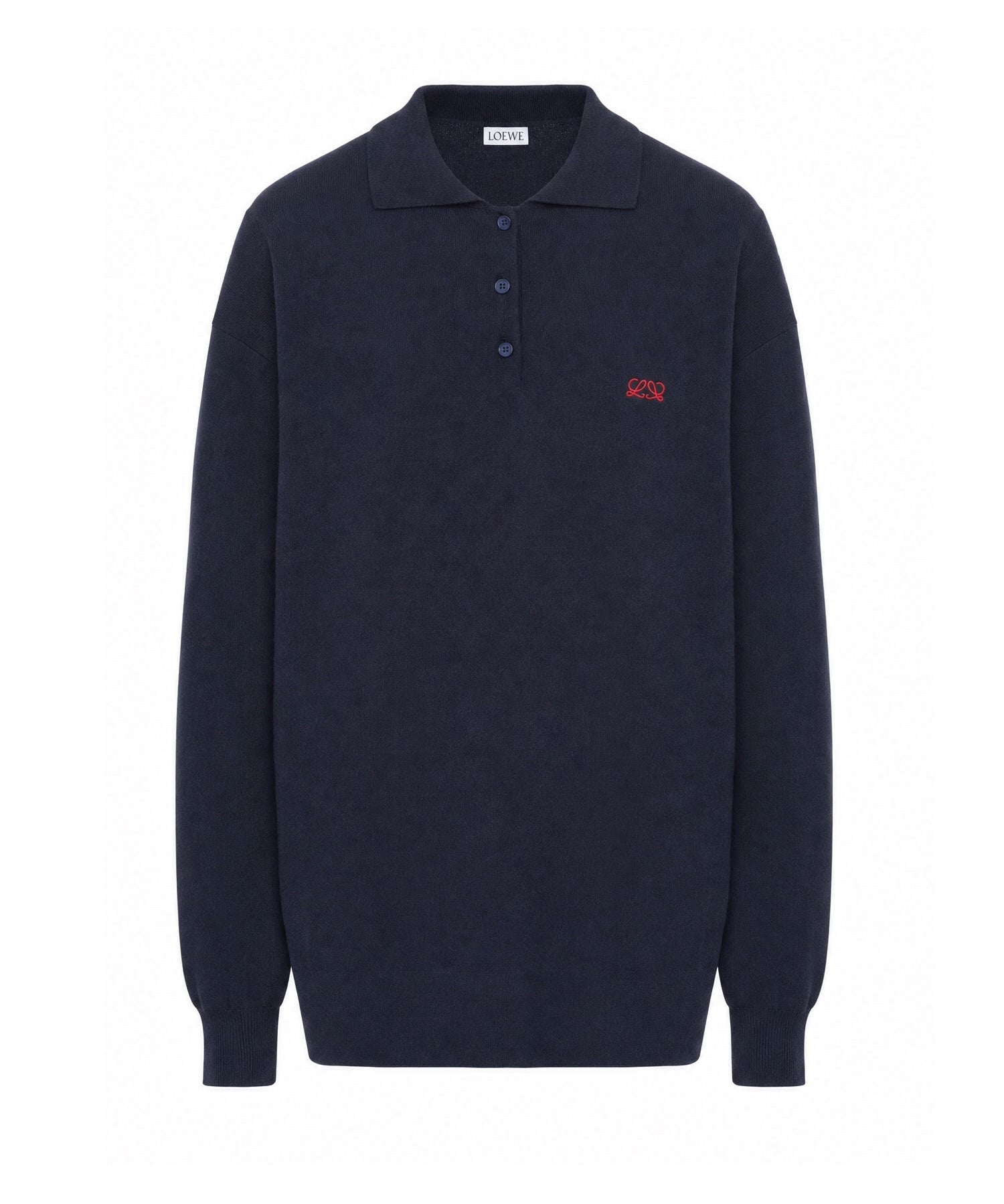 Maglia polo in misto cashmere e seta S540Y14KHJ 9602 LOEWE 