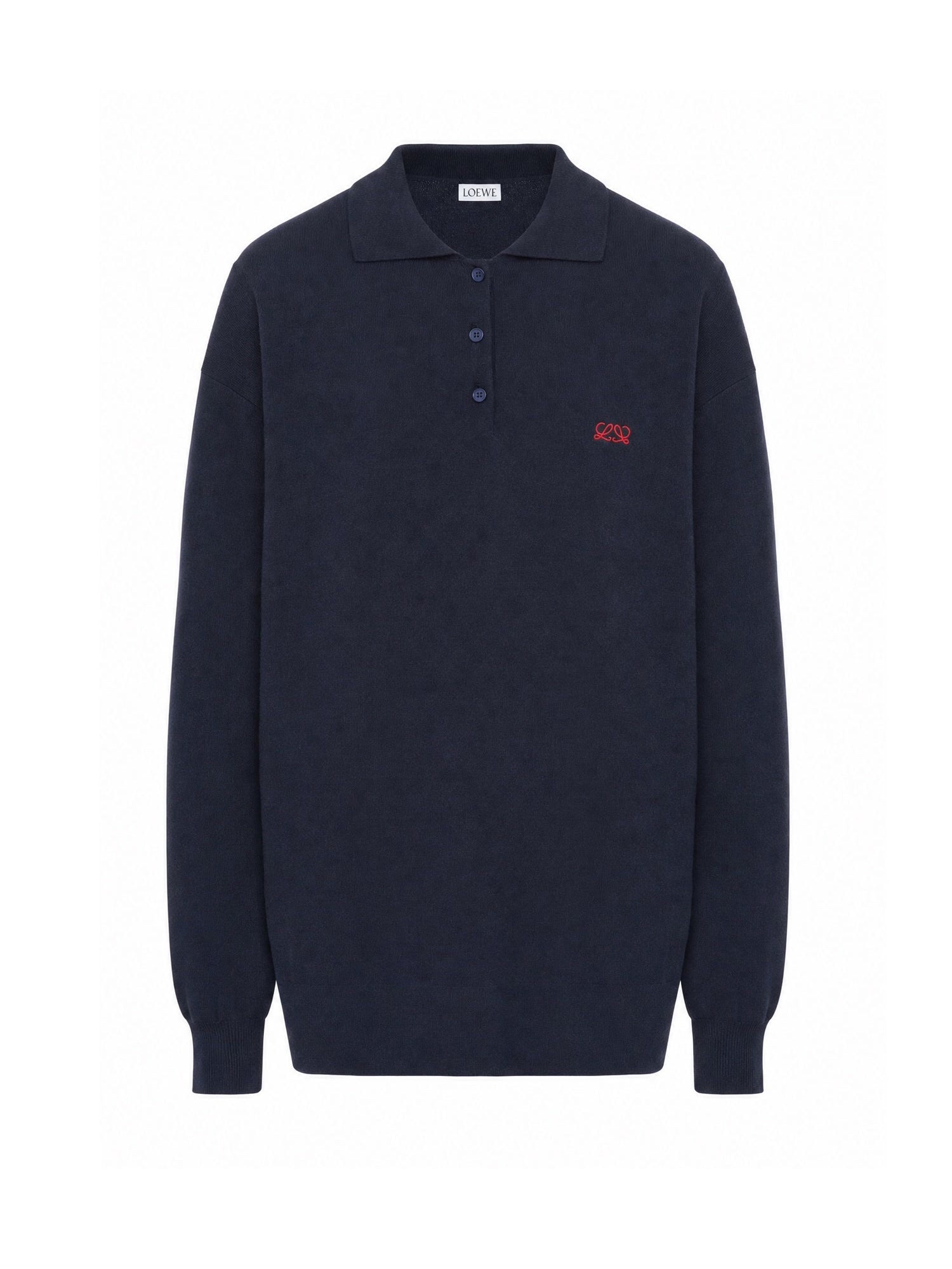 Maglia polo in misto cashmere e seta S540Y14KHJ 9602 LOEWE 