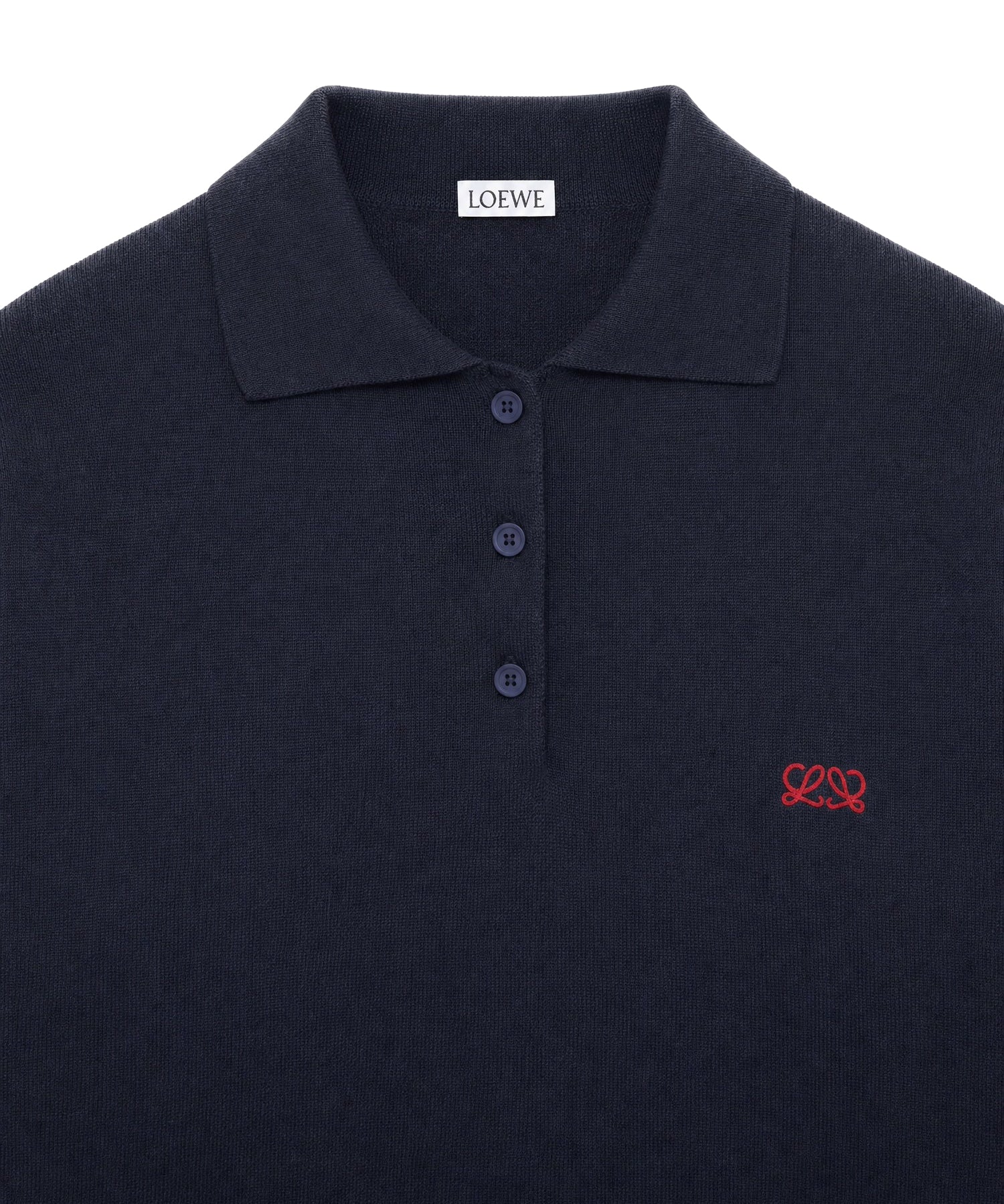 Maglia polo in misto cashmere e seta S540Y14KHJ 9602 LOEWE 