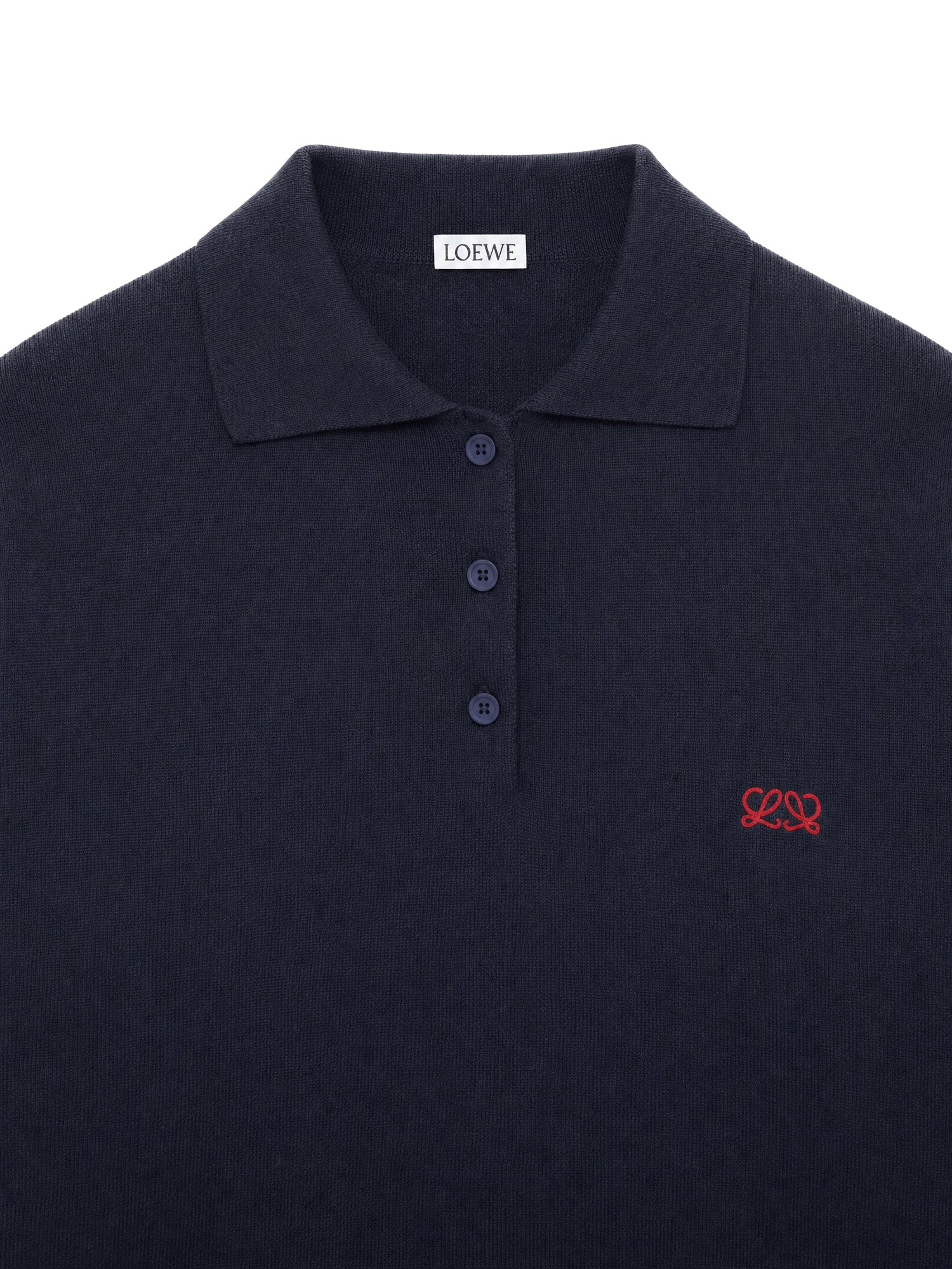 Maglia polo in misto cashmere e seta S540Y14KHJ 9602 LOEWE 