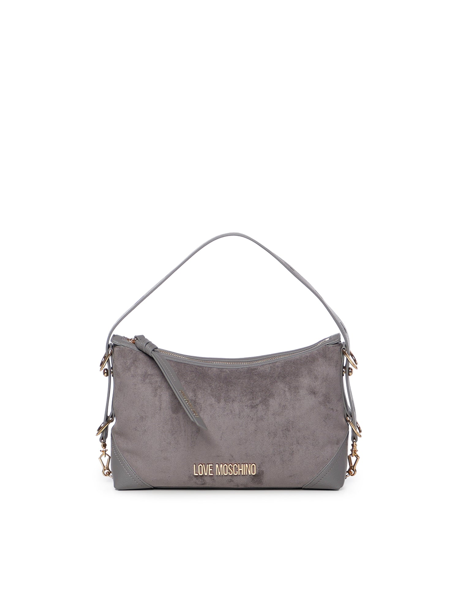 Borsa a spalla effetto camoscio con logo stampato JC4091PP0PLD1 01A LOVE MOSCHINO 