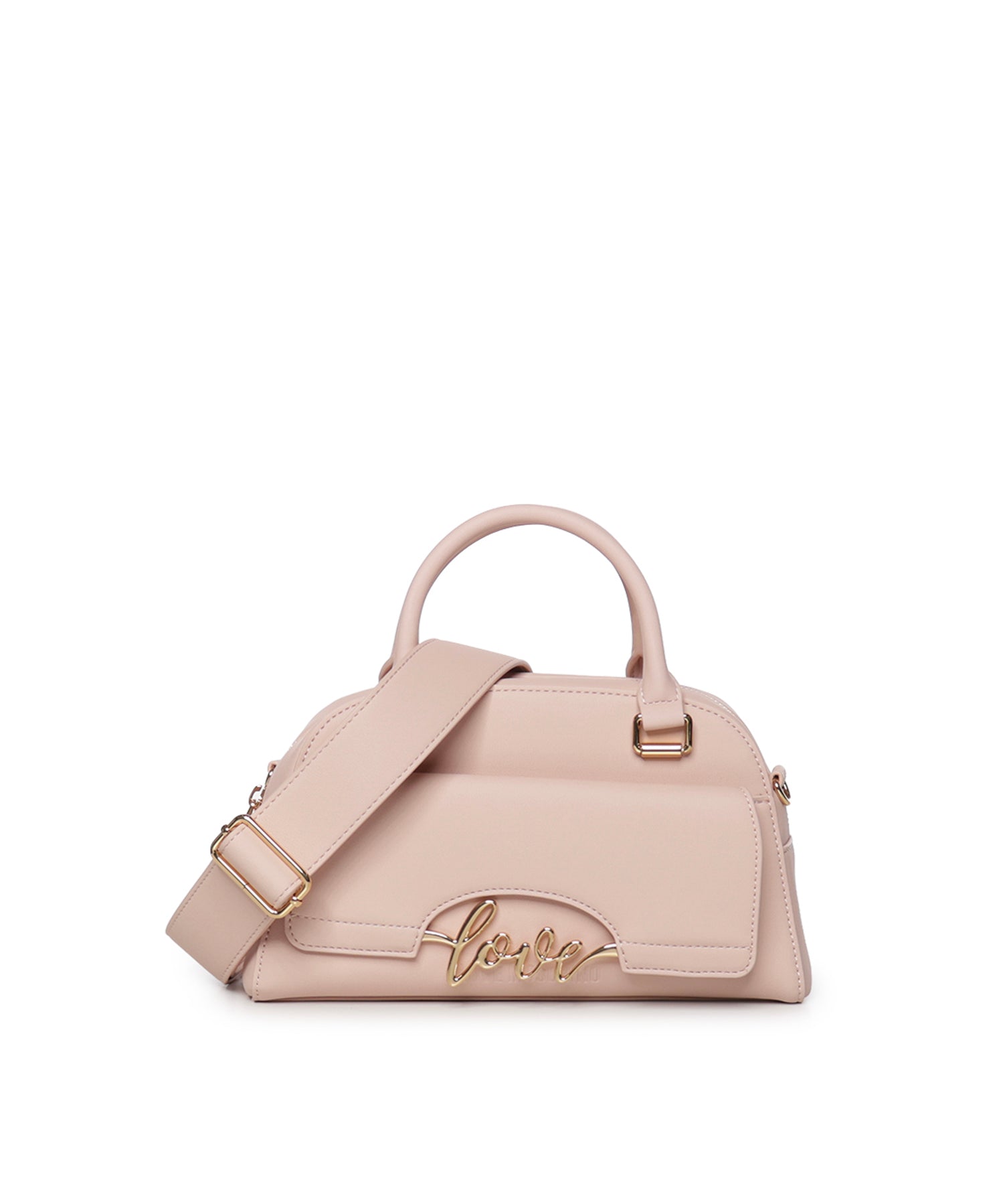 Borsa a mano con tracolla e scritta logo Love dorata JC4269PP0PKR0 600 LOVE MOSCHINO 