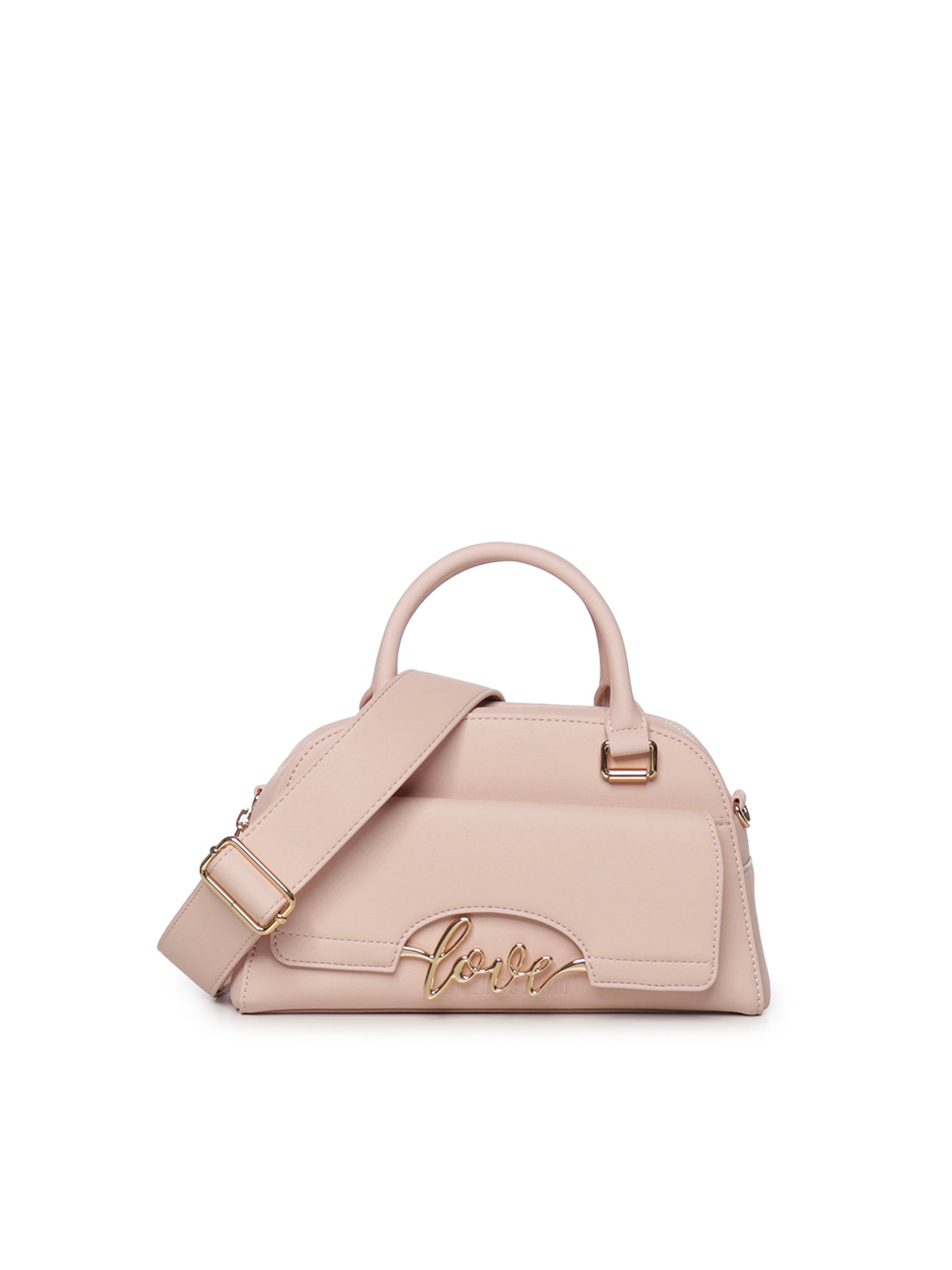 Borsa a mano con tracolla e scritta logo Love dorata JC4269PP0PKR0 600 LOVE MOSCHINO 