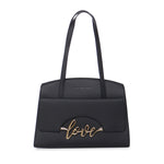 Borsa a spalla con scritta logo Love dorata JC4271PP0PKR0 000 LOVE MOSCHINO 