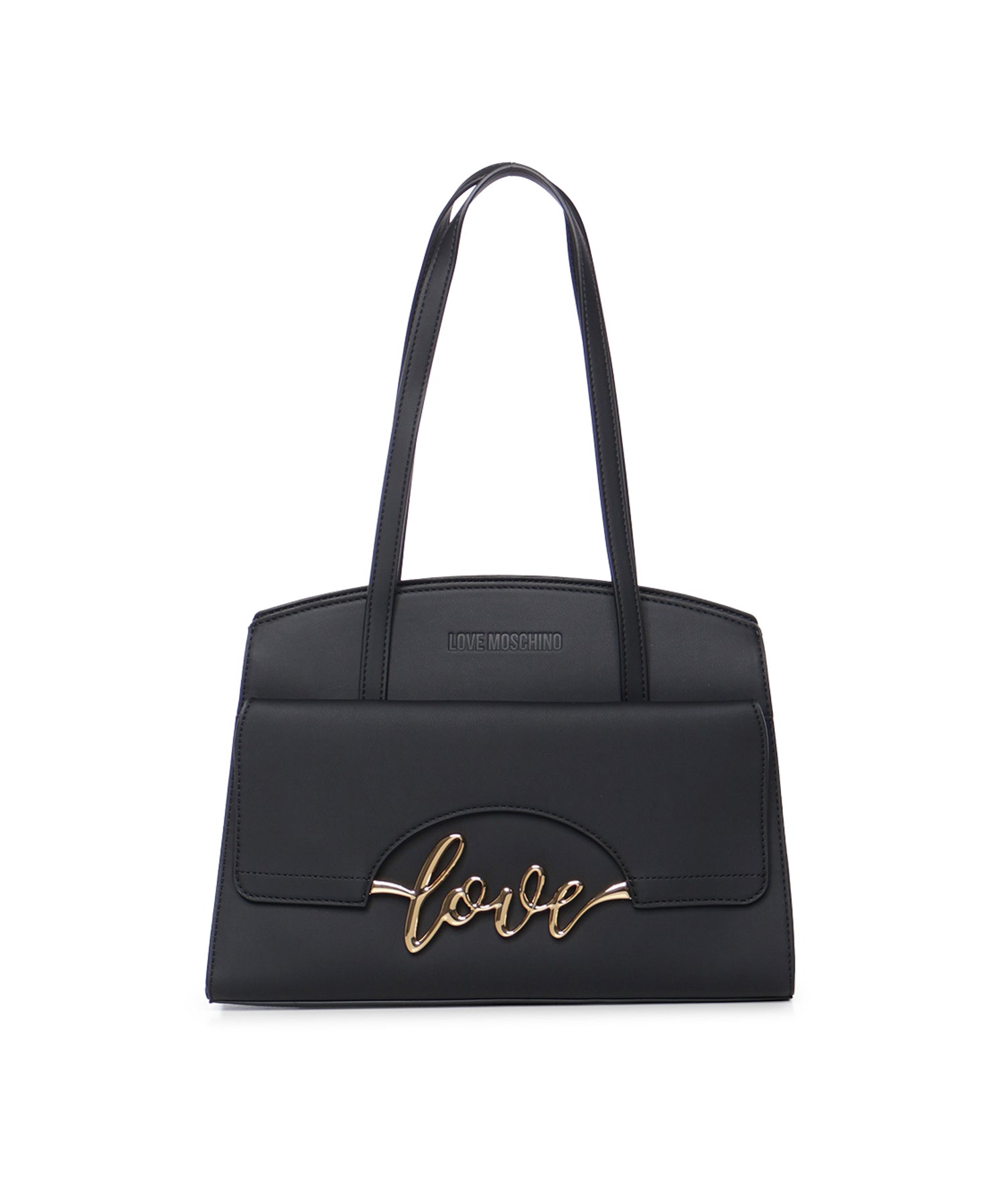 Borsa a spalla con scritta logo Love dorata JC4271PP0PKR0 000 LOVE MOSCHINO 