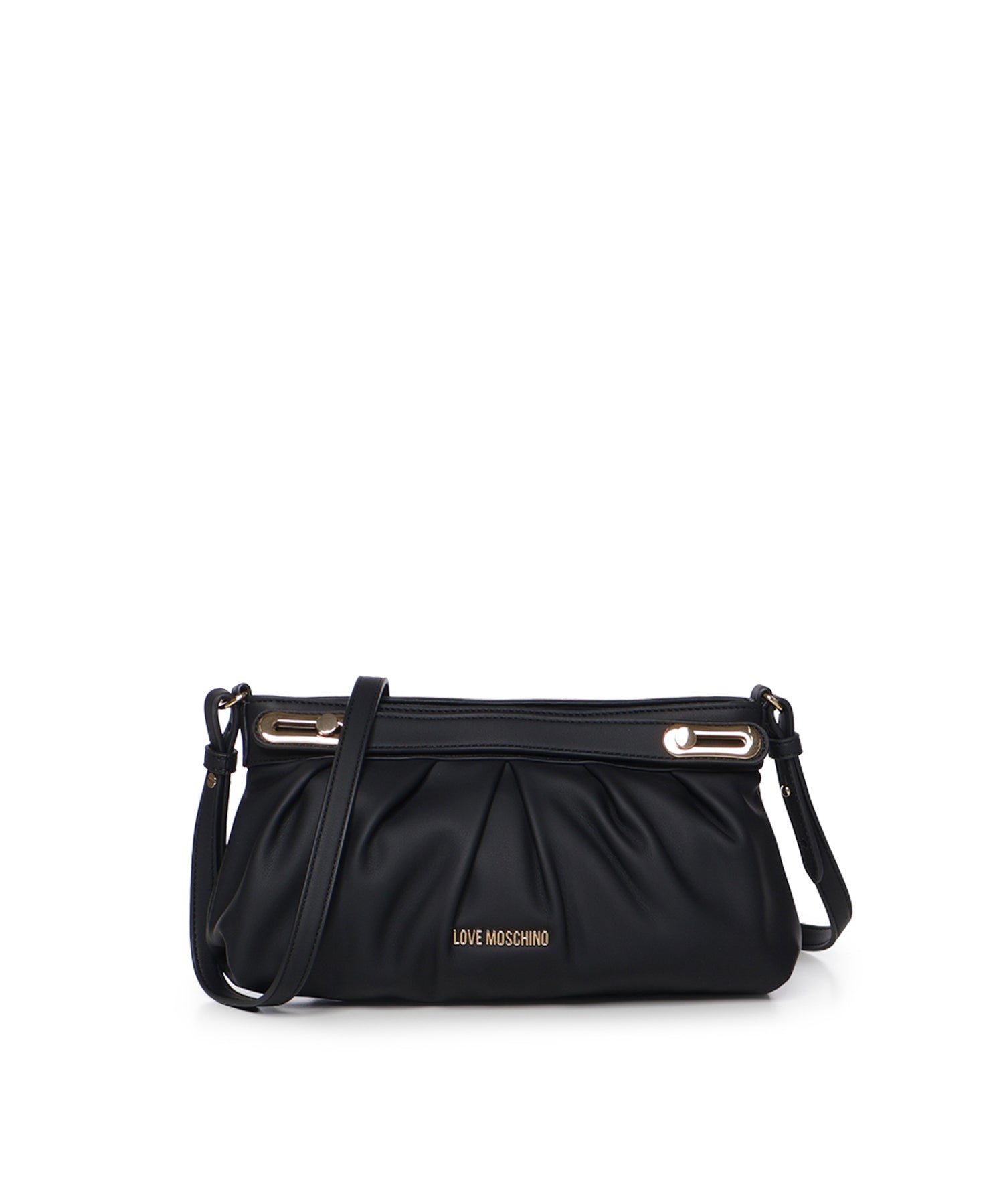 Borsa a spalla arricciata con logo JC4279PP0PKU0 000 LOVE MOSCHINO 