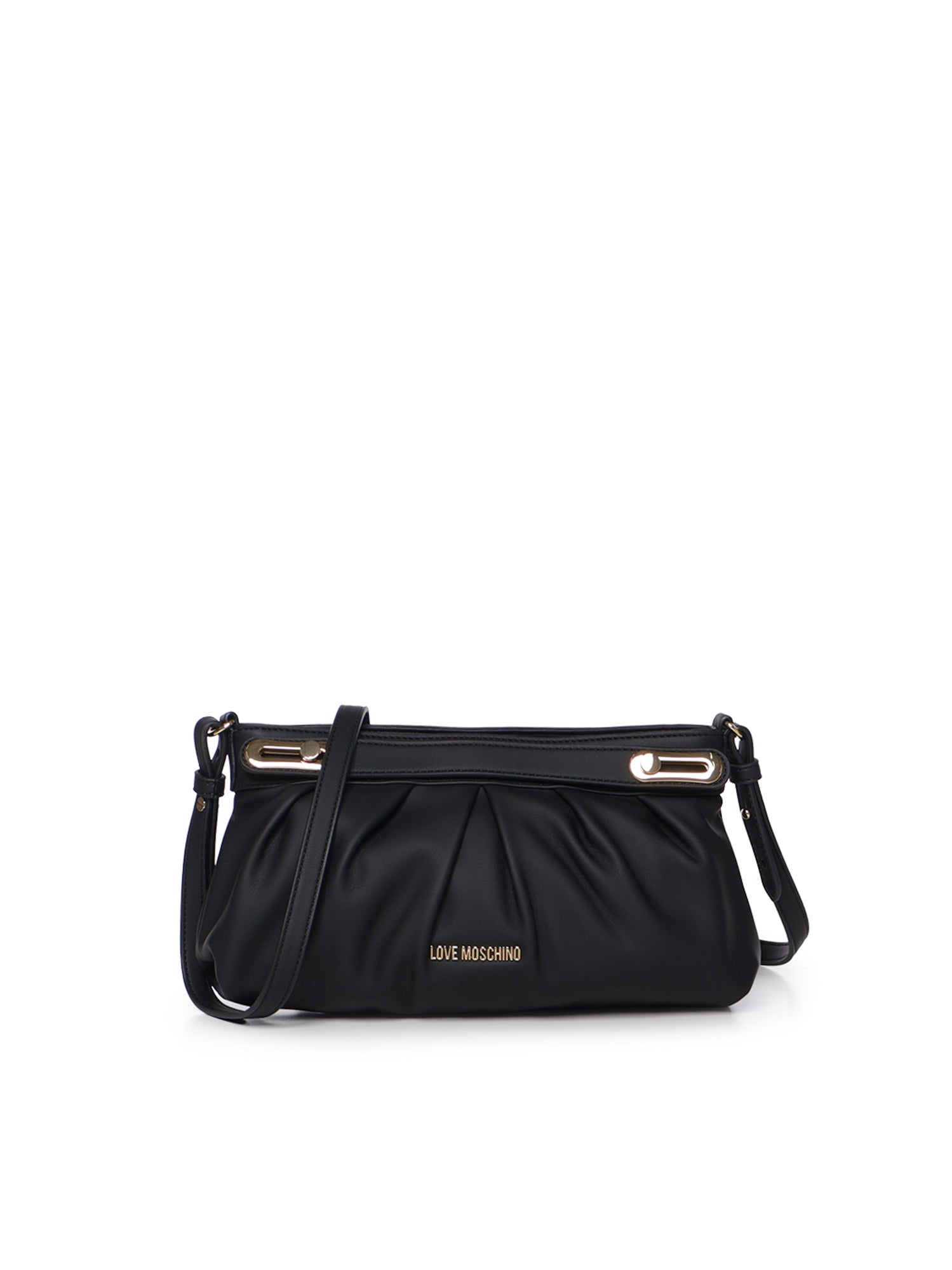 Borsa a spalla arricciata con logo JC4279PP0PKU0 000 LOVE MOSCHINO 
