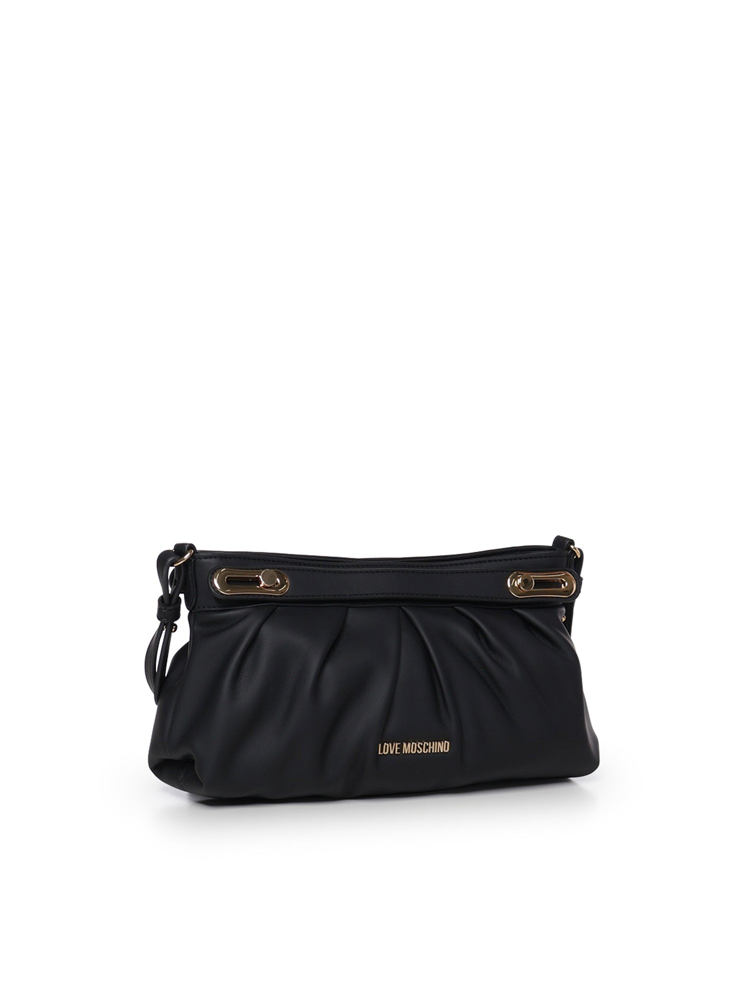 Borsa a spalla arricciata con logo JC4279PP0PKU0 000 LOVE MOSCHINO 