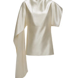 Top drappeggiato in seta 214926  MAGDA BUTRYM 