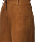 Pantaloni in pelle effetto velluto a coste 288726  MAGDA BUTRYM 