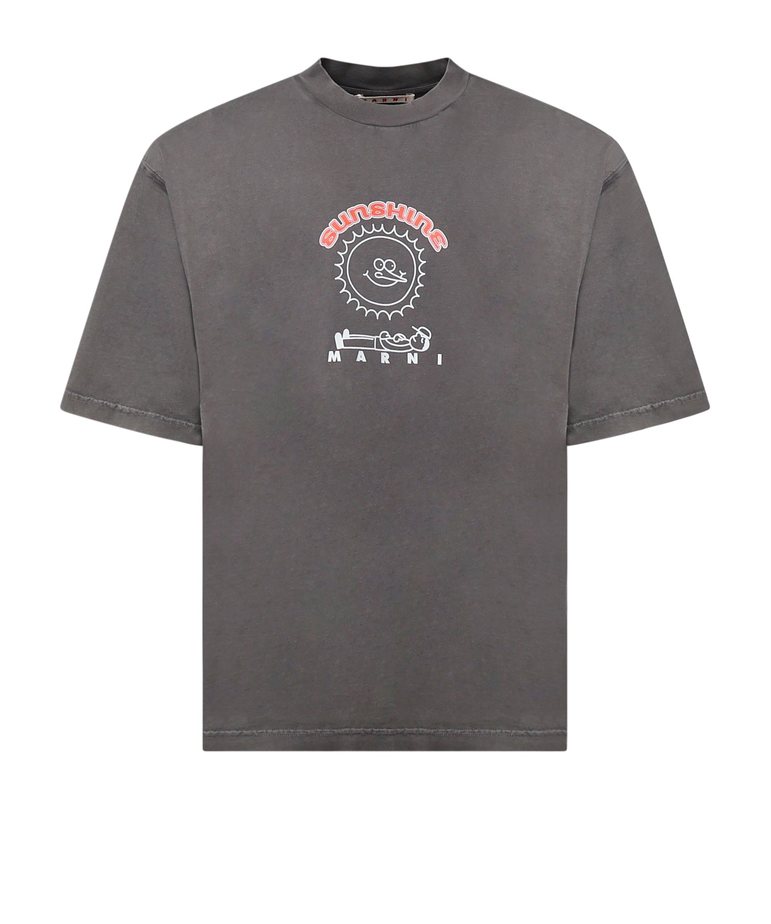 T-shirt in cotone con stampa HUJY0223GP USCZ30TCN55 MARNI 