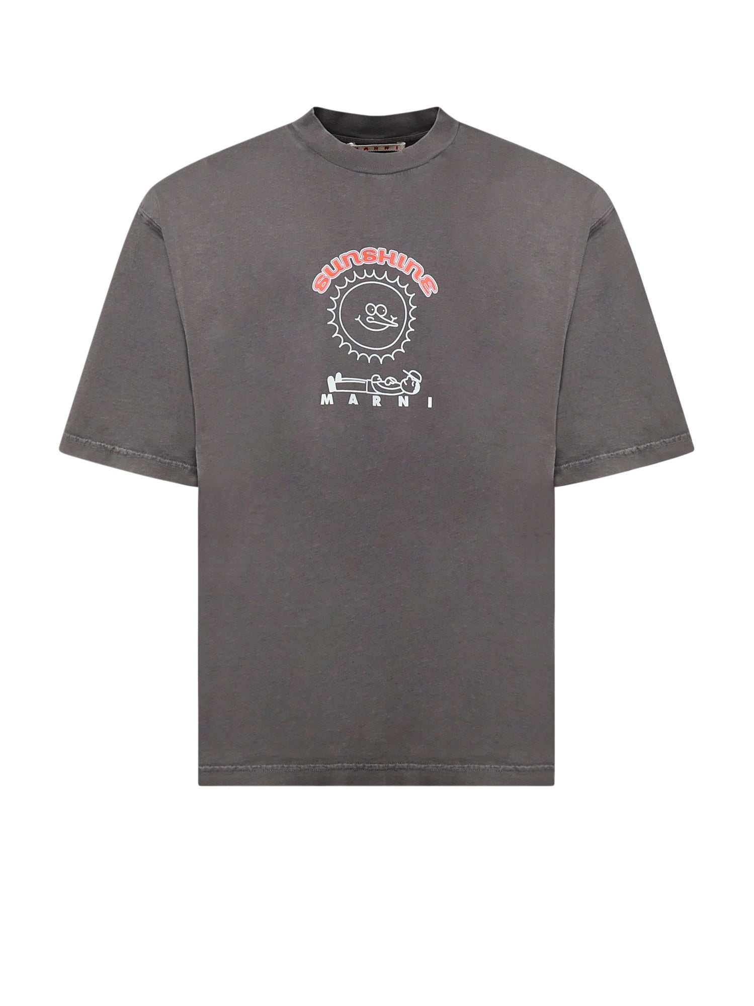 T-shirt in cotone con stampa HUJY0223GP USCZ30TCN55 MARNI 