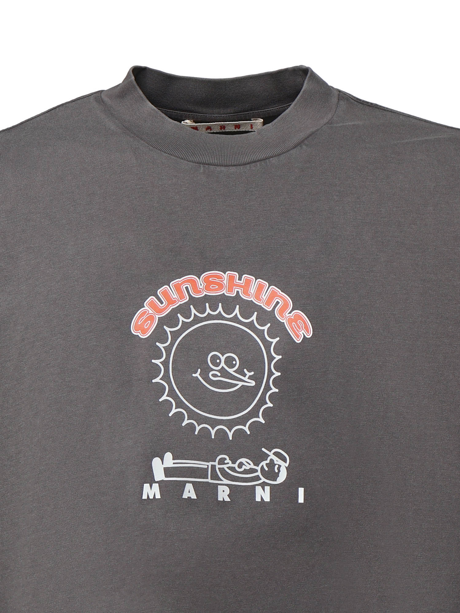 T-shirt in cotone con stampa HUJY0223GP USCZ30TCN55 MARNI 