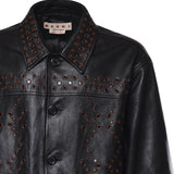 Giacca in pelle con borchie JUMY0219UX ULA77000N99 MARNI 