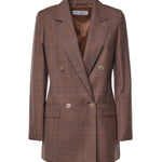 Blazer doppiopetto in lana Principe di Galles<BR/> 2621046052600 002 MAX MARA 