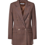Blazer doppiopetto in lana Principe di Galles<BR/> 2621046052600 002 MAX MARA 