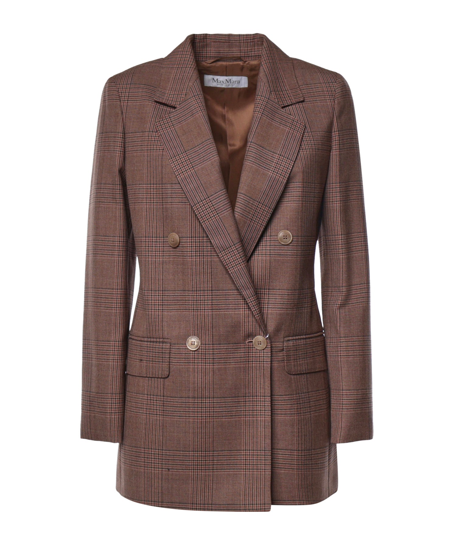 Blazer doppiopetto in lana Principe di Galles<BR/> 2621046052600 002 MAX MARA 