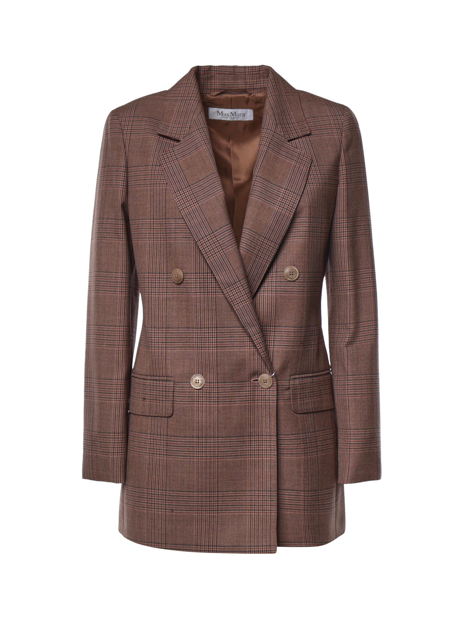 Blazer doppiopetto in lana Principe di Galles<BR/> 2621046052600 002 MAX MARA 