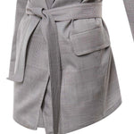 Giacca a vestaglia in lana Principe di Galles 2621046091600 003 MAX MARA 