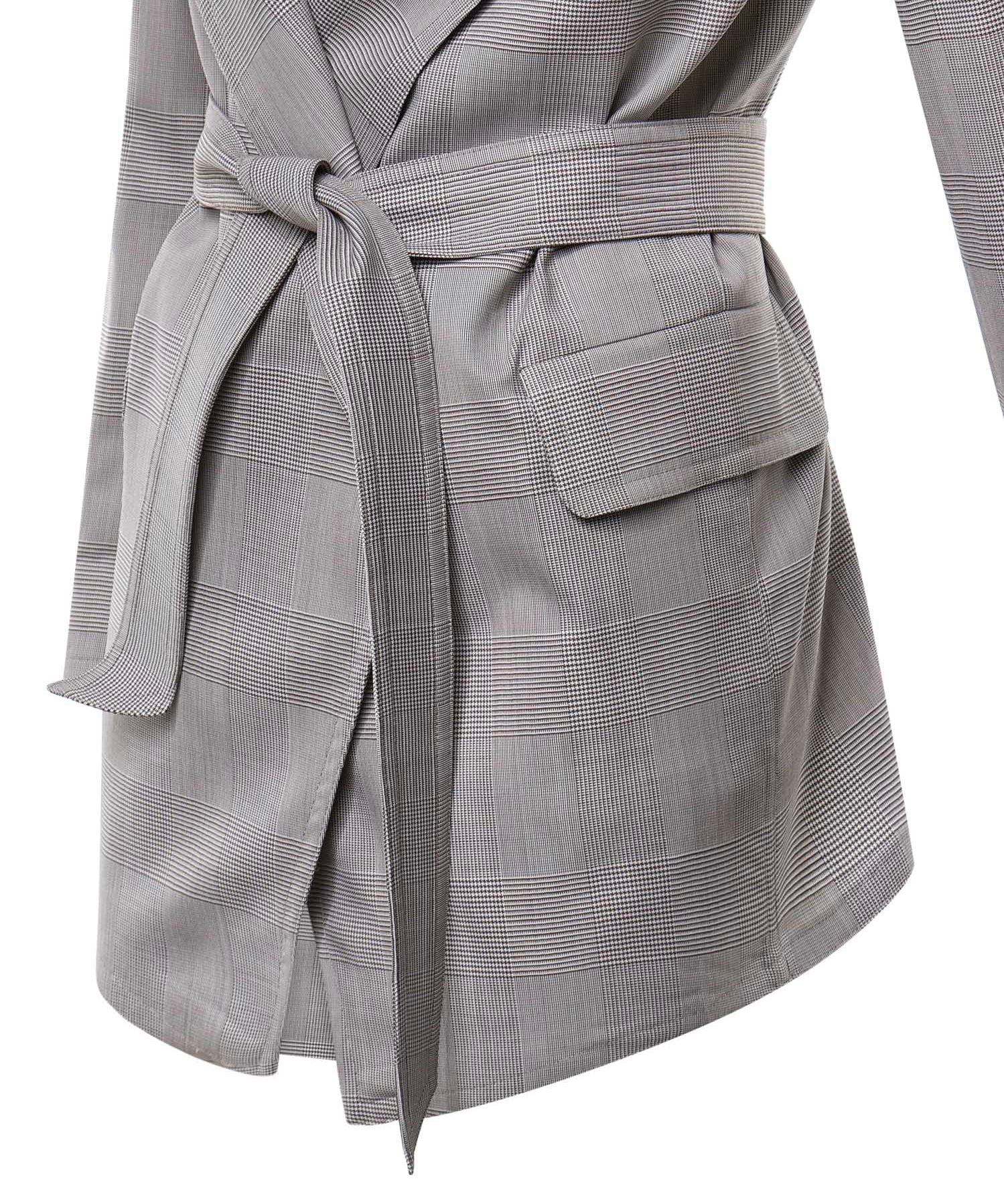 Giacca a vestaglia in lana Principe di Galles 2621046091600 003 MAX MARA 