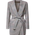 Giacca a vestaglia in lana Principe di Galles 2621046091600 003 MAX MARA 