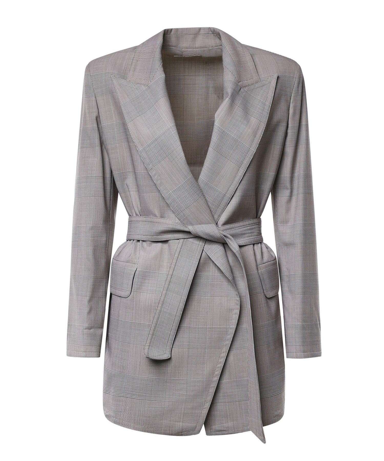 Giacca a vestaglia in lana Principe di Galles 2621046091600 003 MAX MARA 