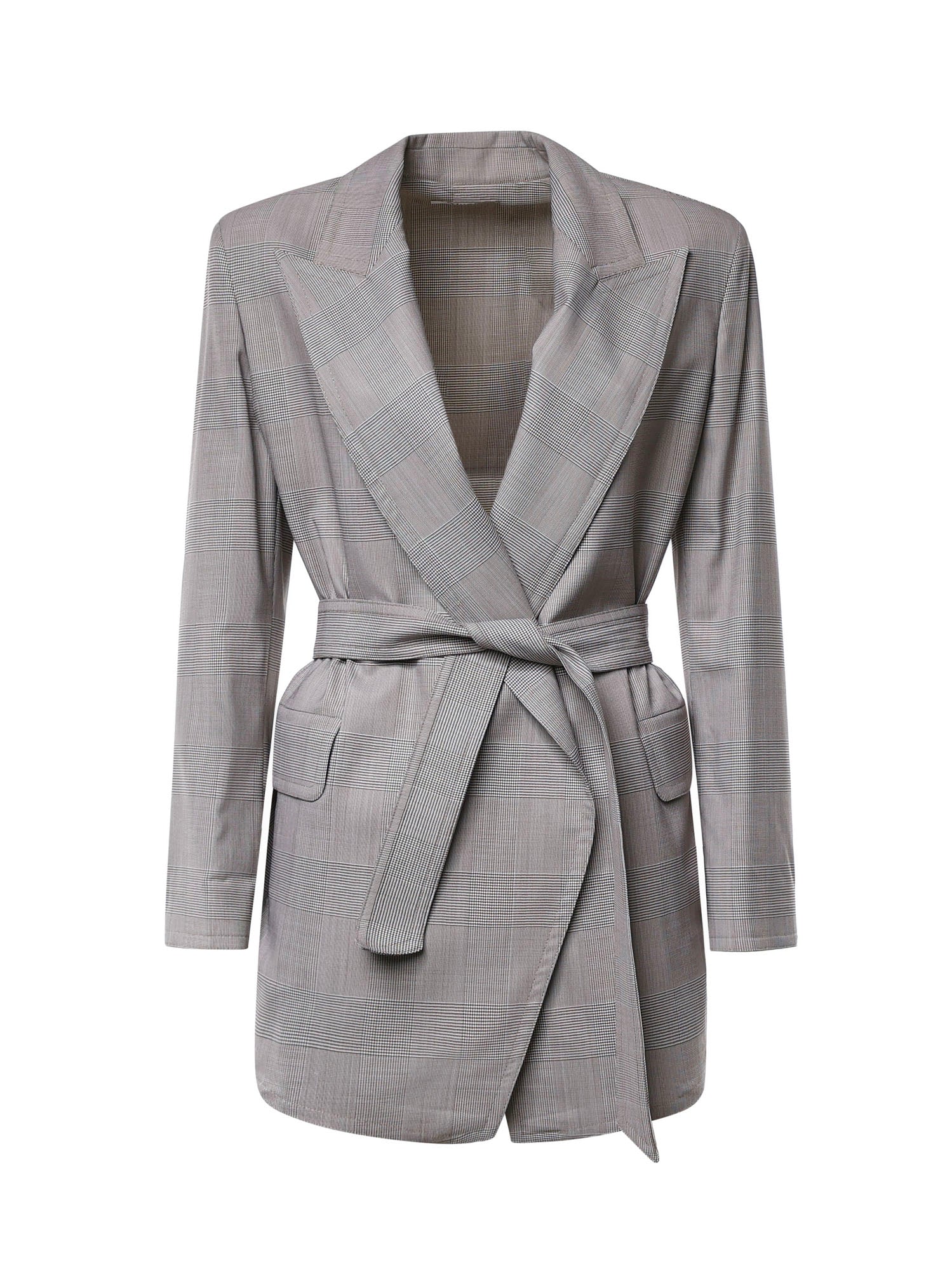 Giacca a vestaglia in lana Principe di Galles 2621046091600 003 MAX MARA 