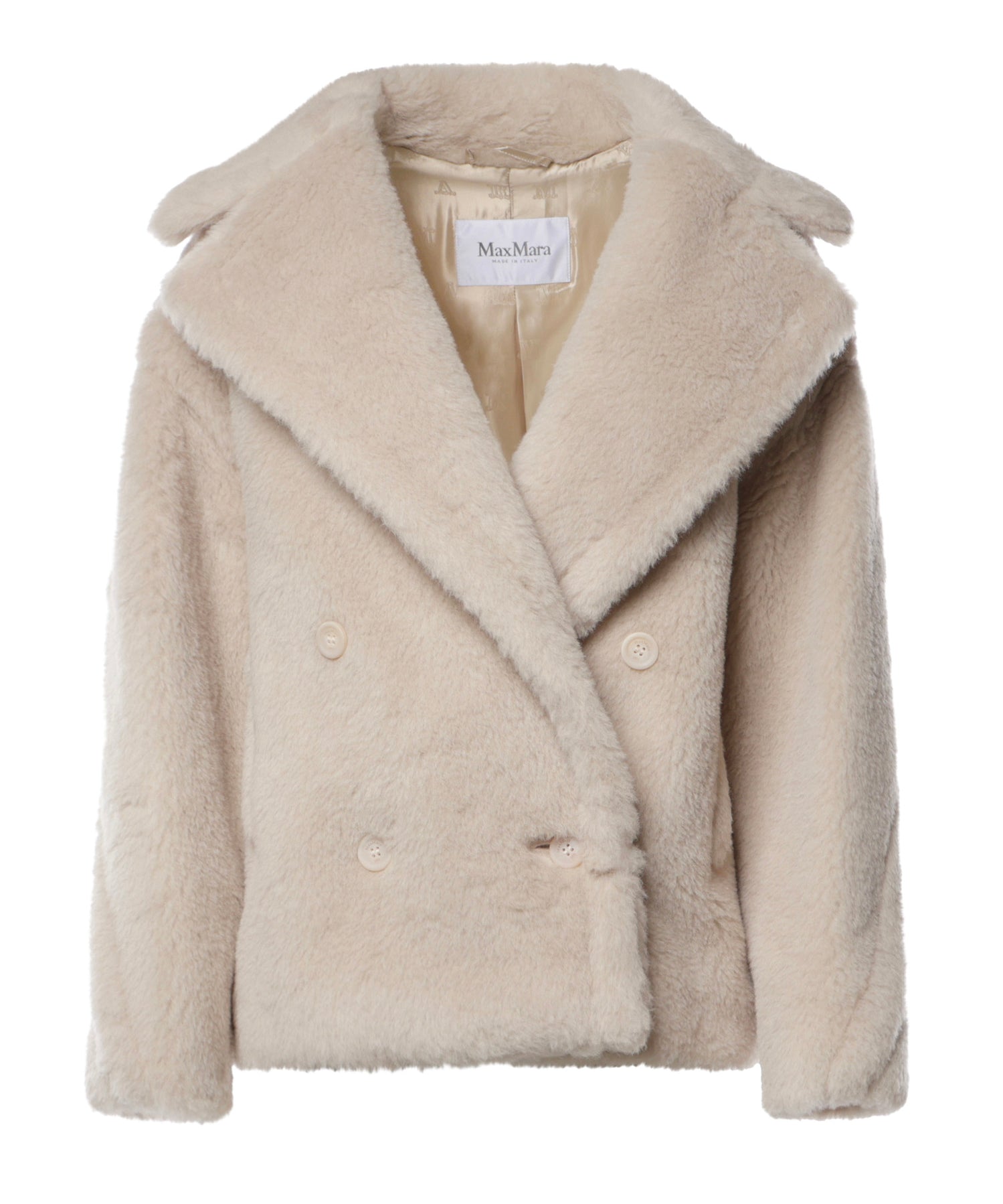 Giubbotto biker in tessuto Teddy di alpaca e lana 2621086092600 013 MAX MARA 