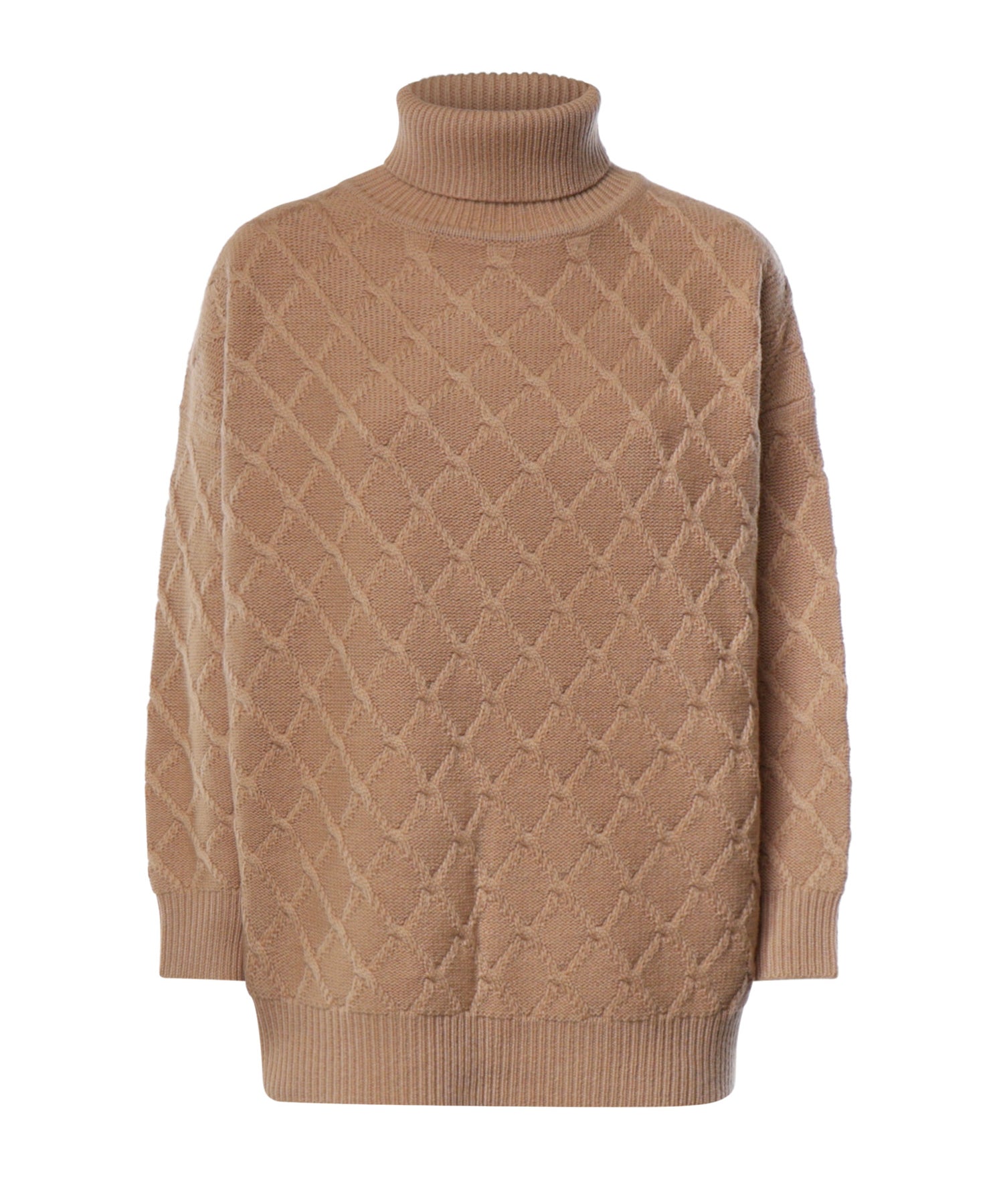 Dolcevita in lana e cashmere a losanghe 2621366172600 005 MAX MARA 