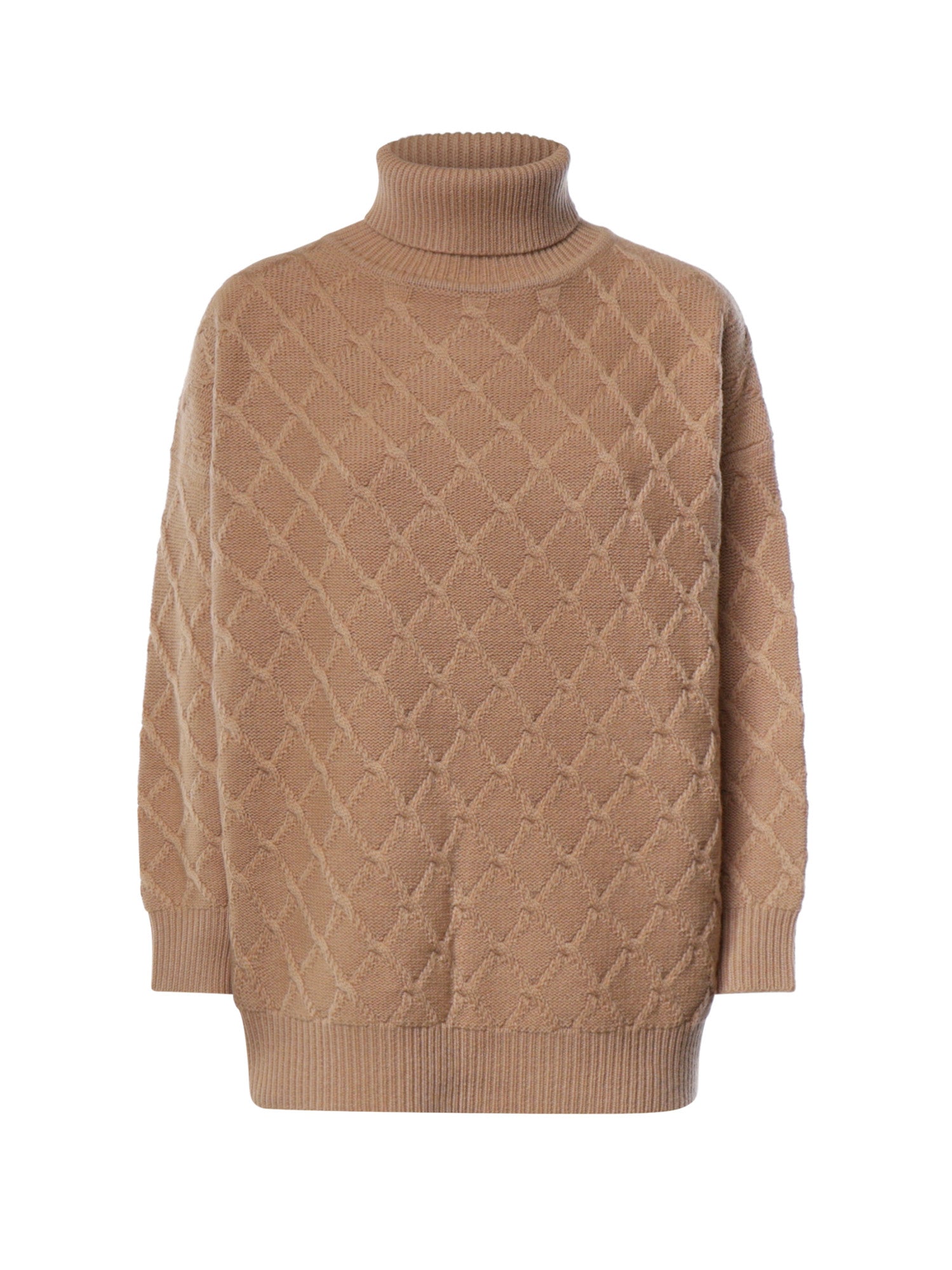 Dolcevita in lana e cashmere a losanghe 2621366172600 005 MAX MARA 