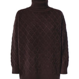 Dolcevita in lana e cashmere a losanghe 2621366172600 010 MAX MARA 
