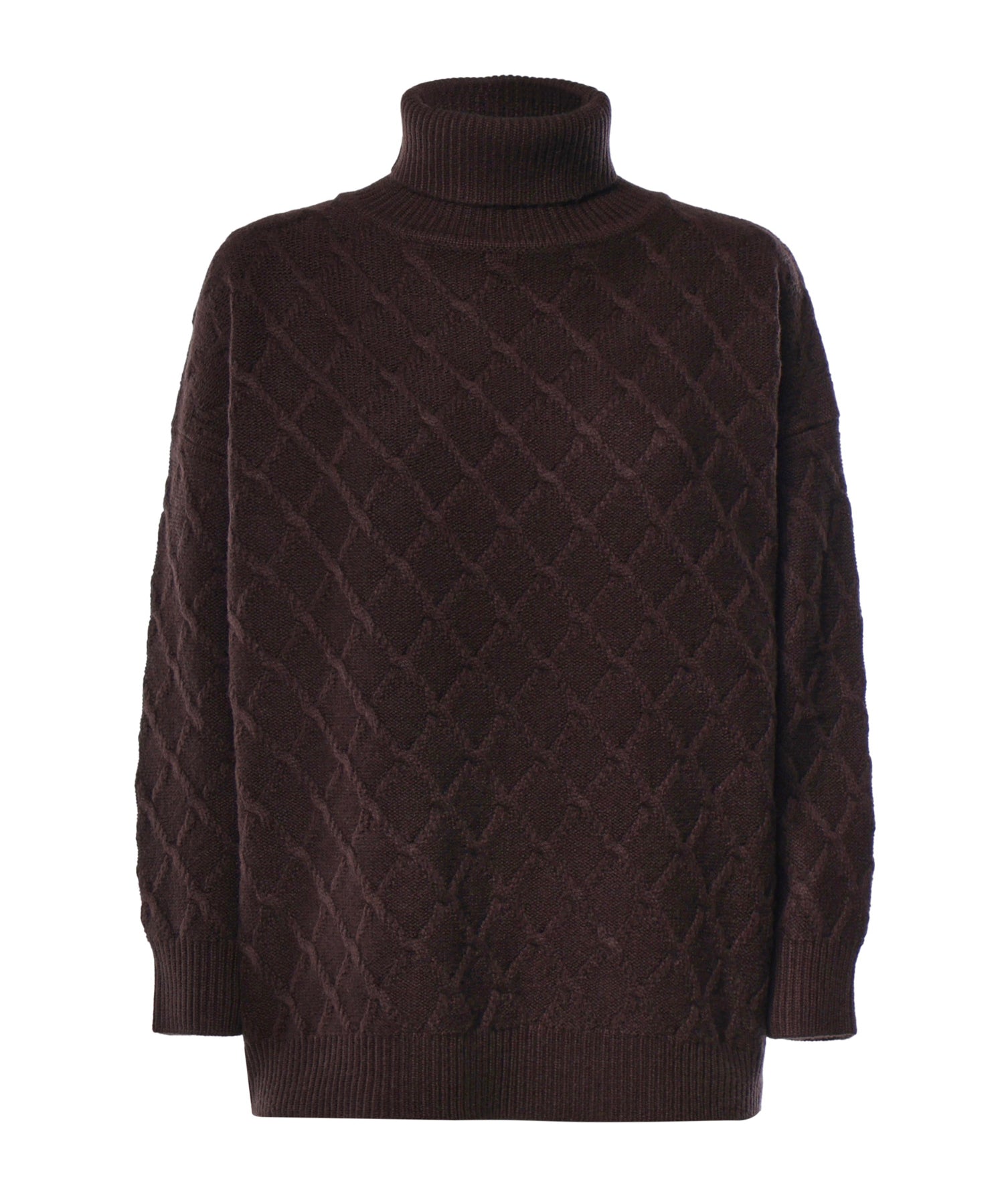 Dolcevita in lana e cashmere a losanghe 2621366172600 010 MAX MARA 