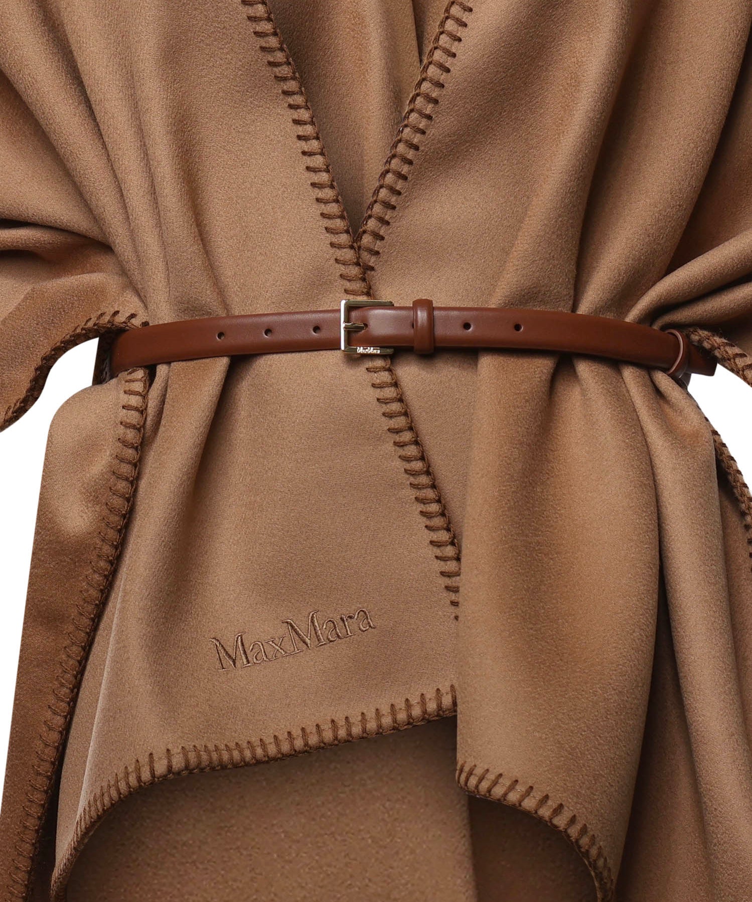 Mantella in lana con cintura 2624546121600 035 MAX MARA 