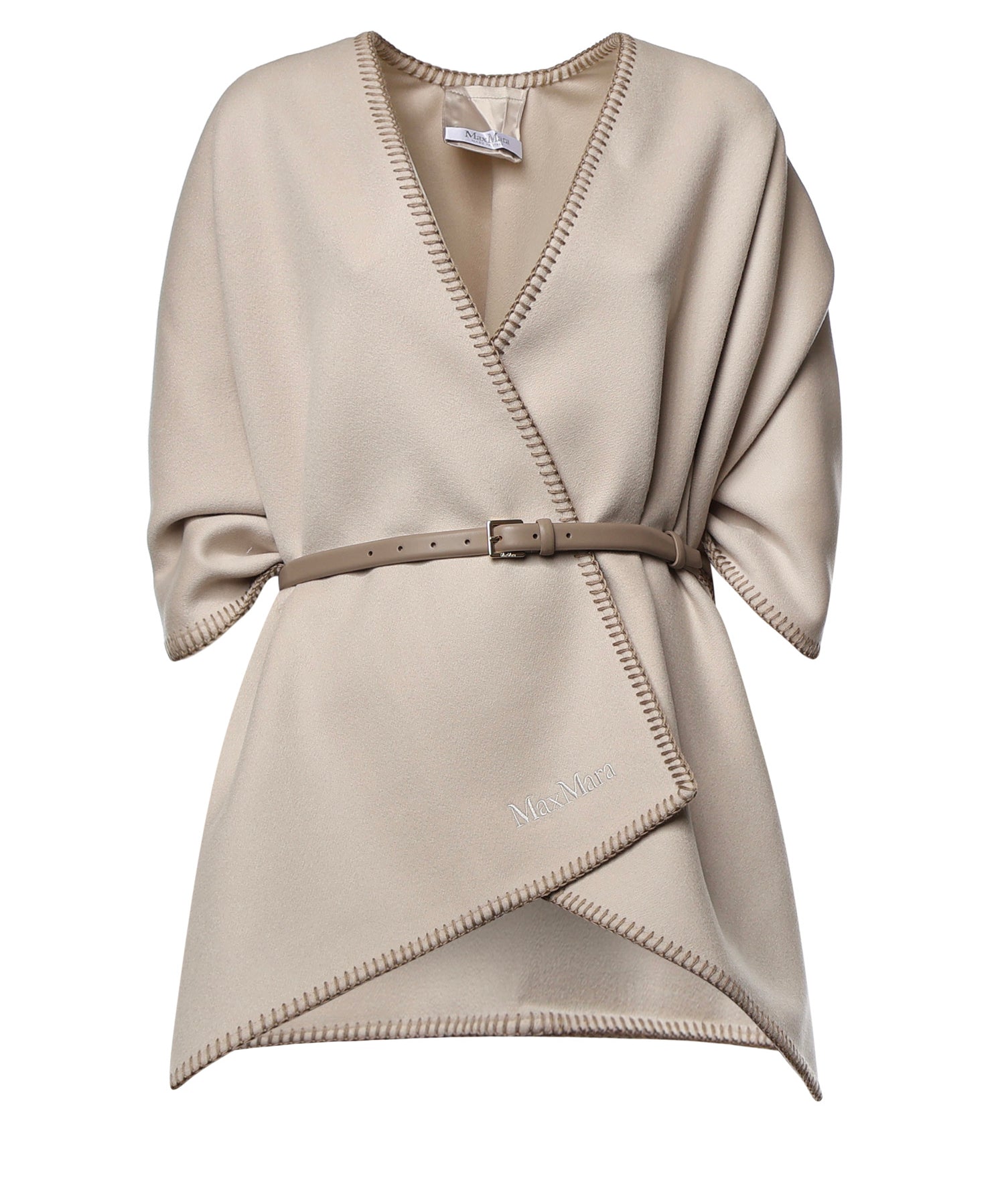 Mantella in lana con cintura 2624546121600 053 MAX MARA 