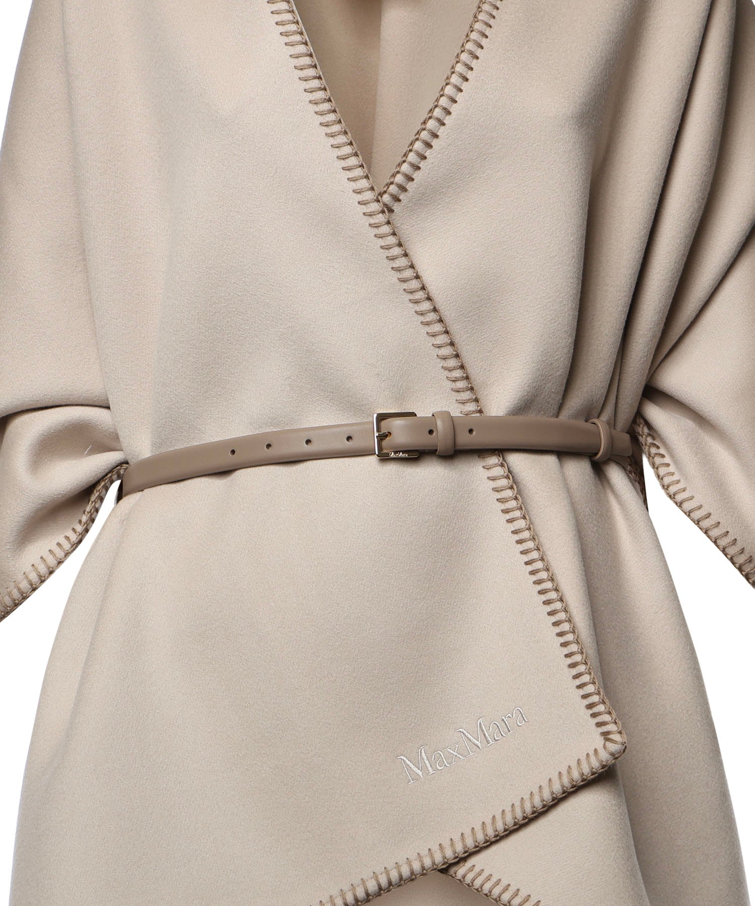 Mantella in lana con cintura 2624546121600 053 MAX MARA 