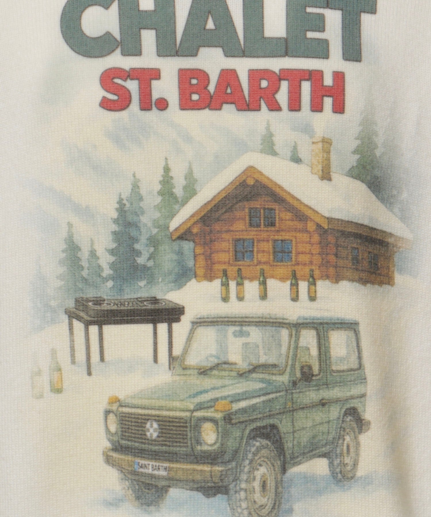 Pullover con stampa in misto lana <BR/> HER0022 00337M MC2 SAINT BARTH 