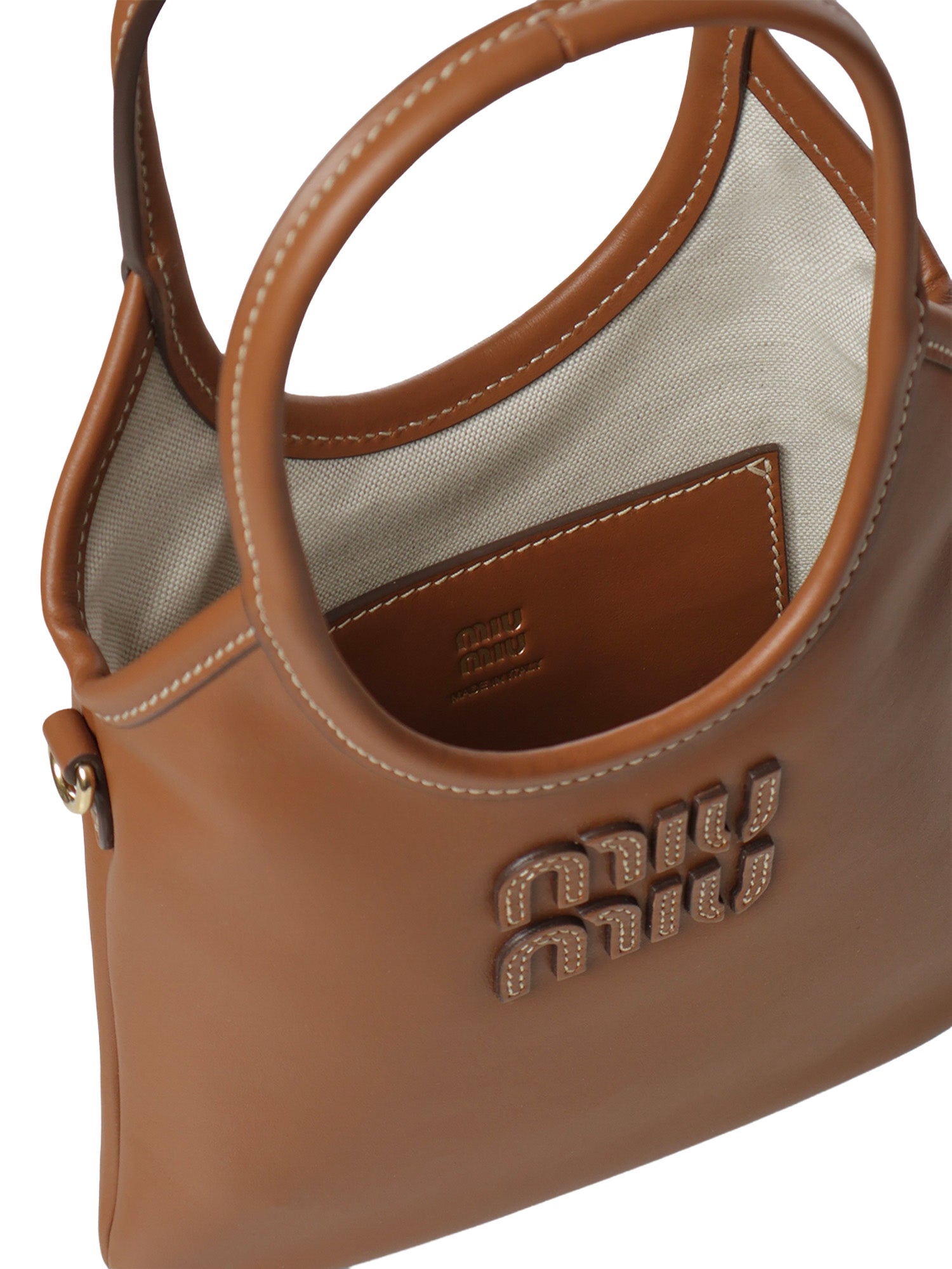 Borsa a mano Ivy in pelle 5BA281 2CRWF0046 MIU MIU 