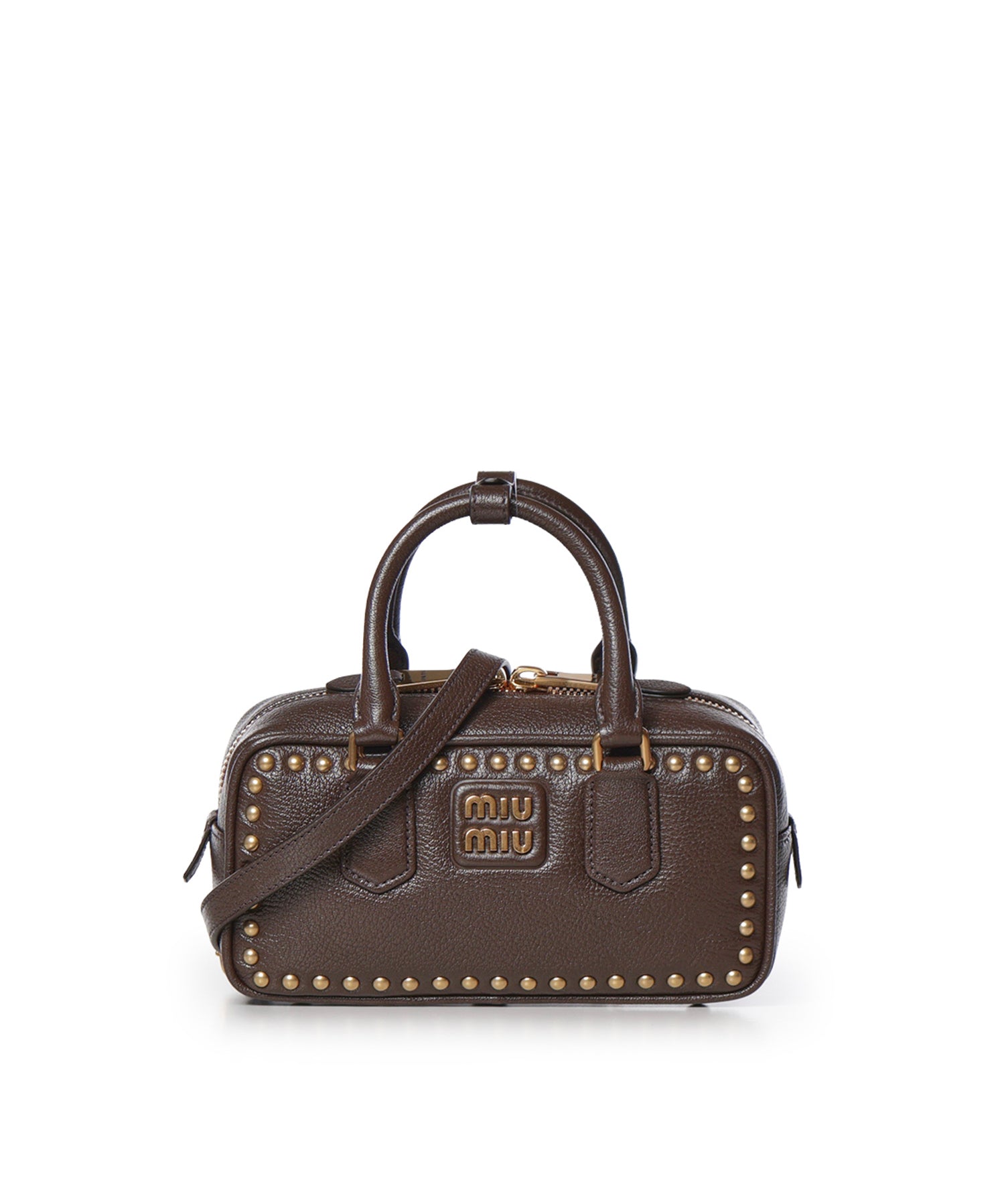 Borsa Arcadie in pelle con borchie 5BB142 2ZSQF0343 MIU MIU 