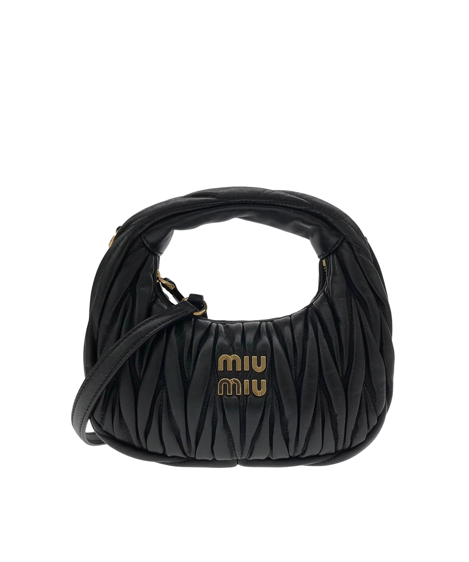 Borsa hobo Wander in nappa matelassé 5BC125 AN88F0002 MIU MIU 
