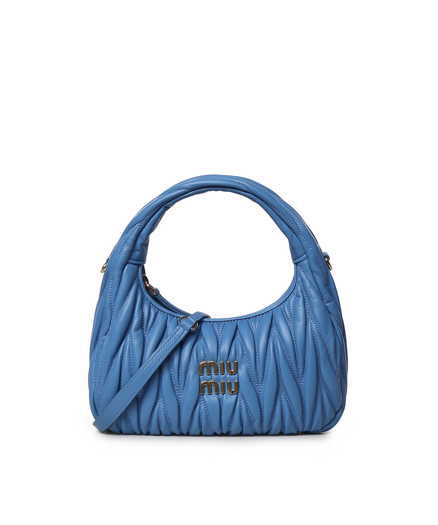 Borsa hobo Wander in nappa matelassé 5BC125 AN88F0V98 MIU MIU 