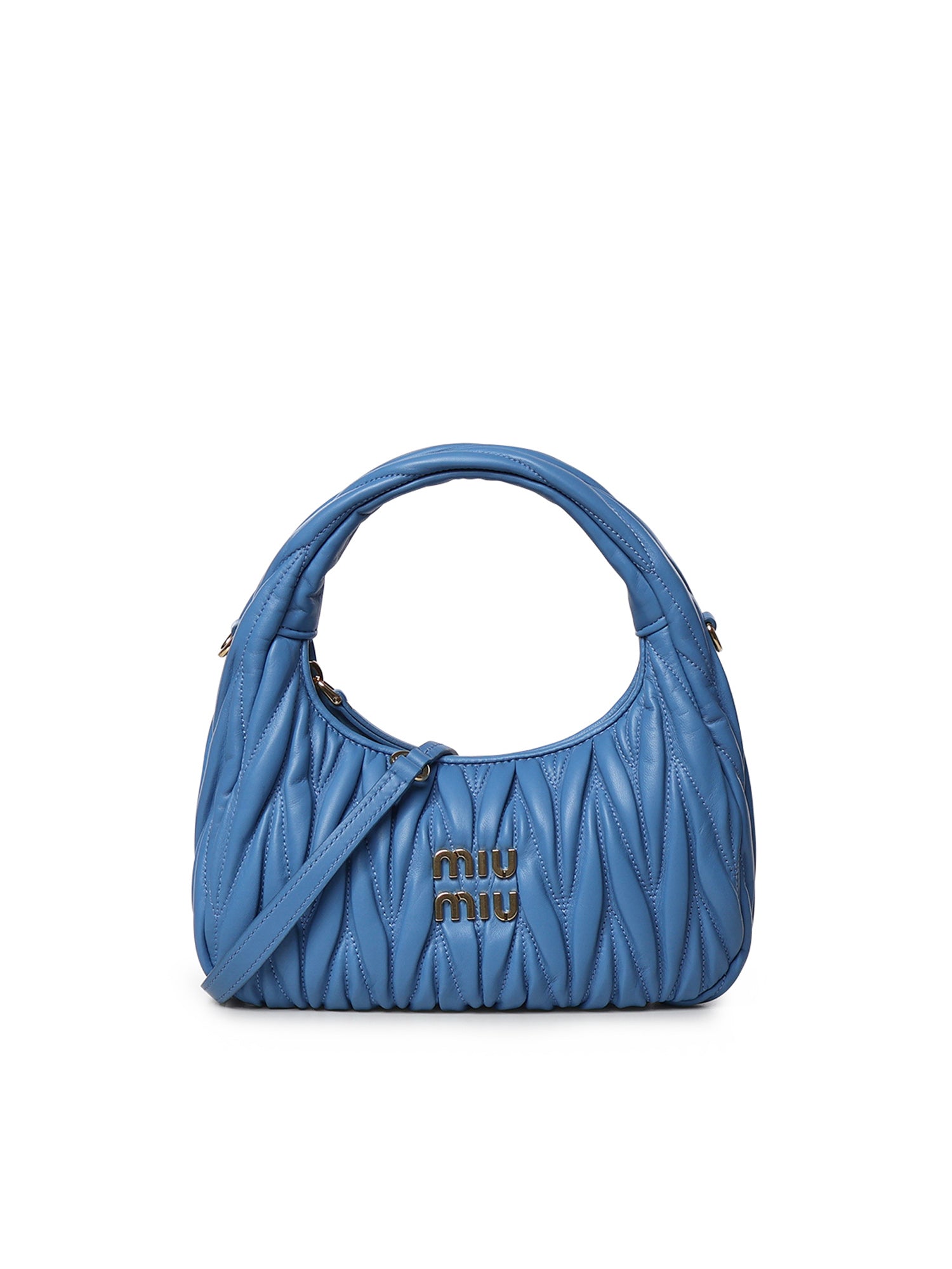 Borsa hobo Wander in nappa matelassé 5BC125 AN88F0V98 MIU MIU 