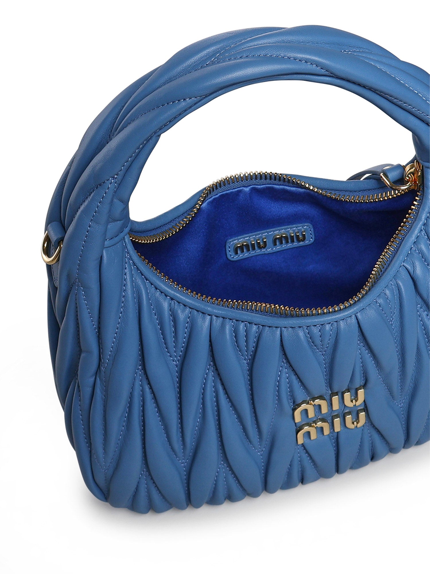 Borsa hobo Wander in nappa matelassé 5BC125 AN88F0V98 MIU MIU 