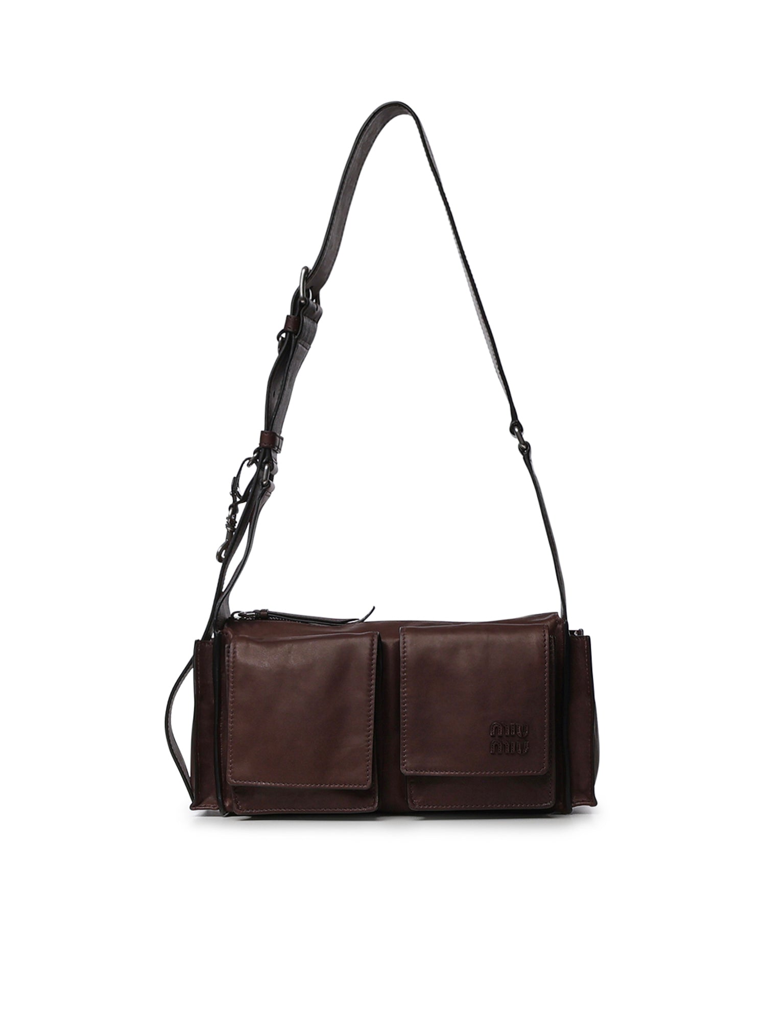 Borsa a tracolla Utilitaire in nappa 5BC205 2G7QF0038 MIU MIU 