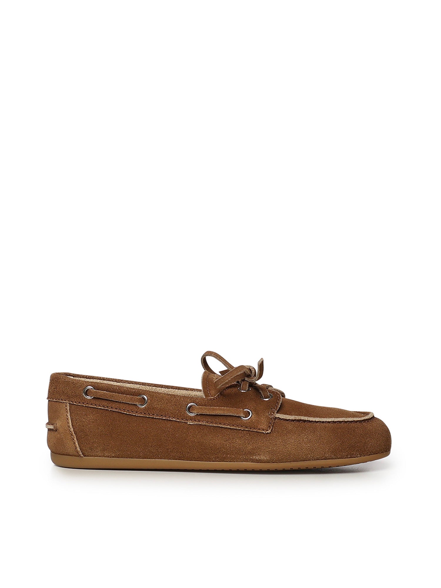 Scarpe Deck in pelle scamosciata delavé 5D123E Z5OF0401 MIU MIU 